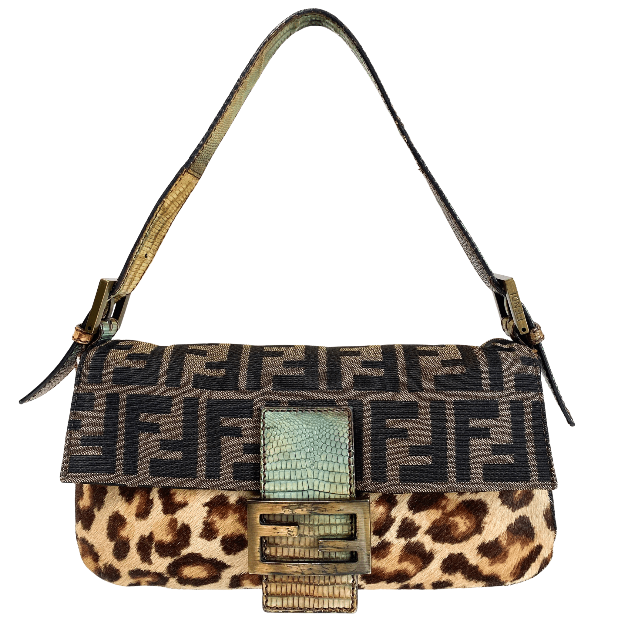 FENDI Baguette Brown Zucca Canvas/Ponyhair Shoulder Bag, in , Sold by HIVE PRELOVED - Shoulder Bags, ,