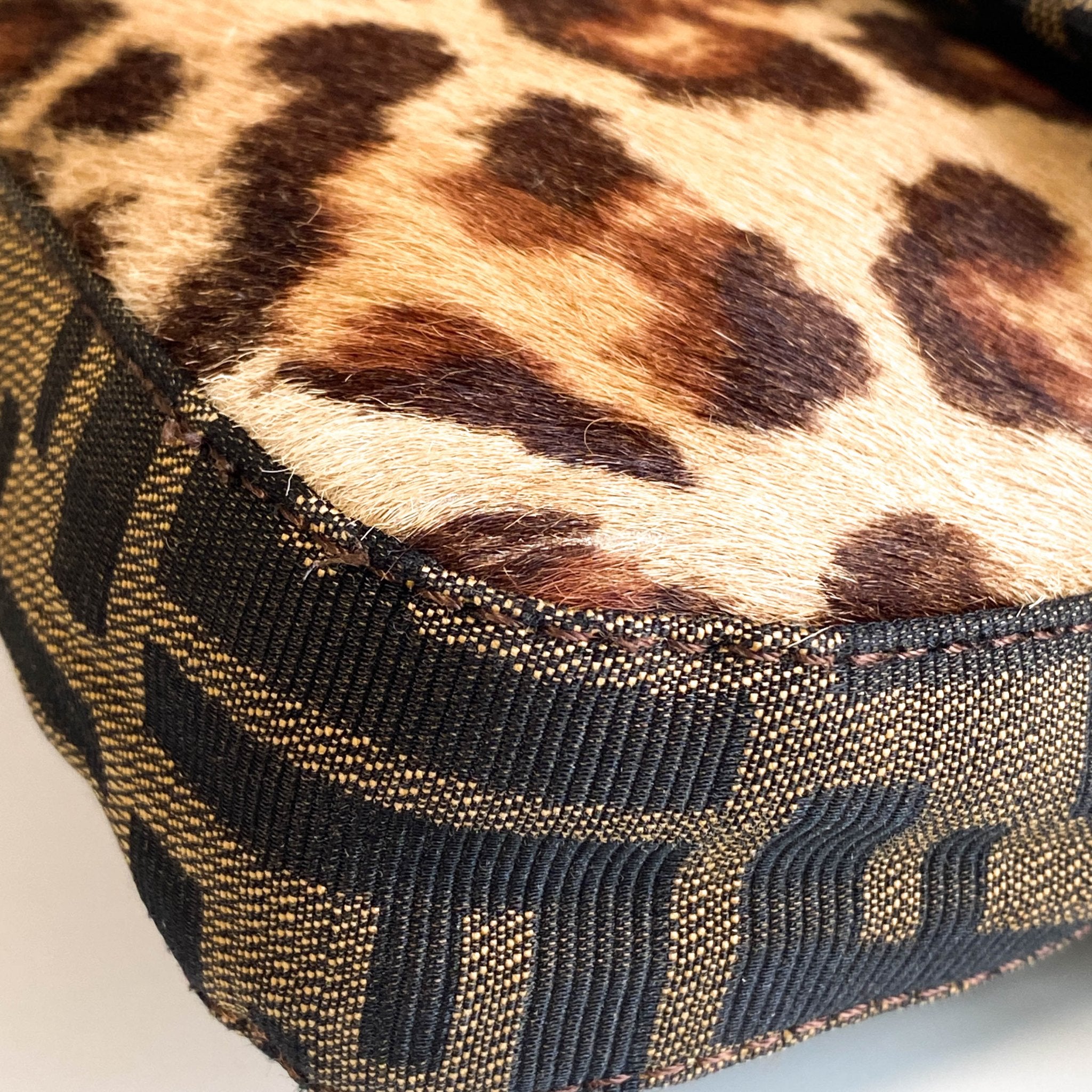 FENDI Baguette Brown Zucca Canvas/Ponyhair Shoulder Bag, in , Sold by HIVE PRELOVED - Shoulder Bags, ,