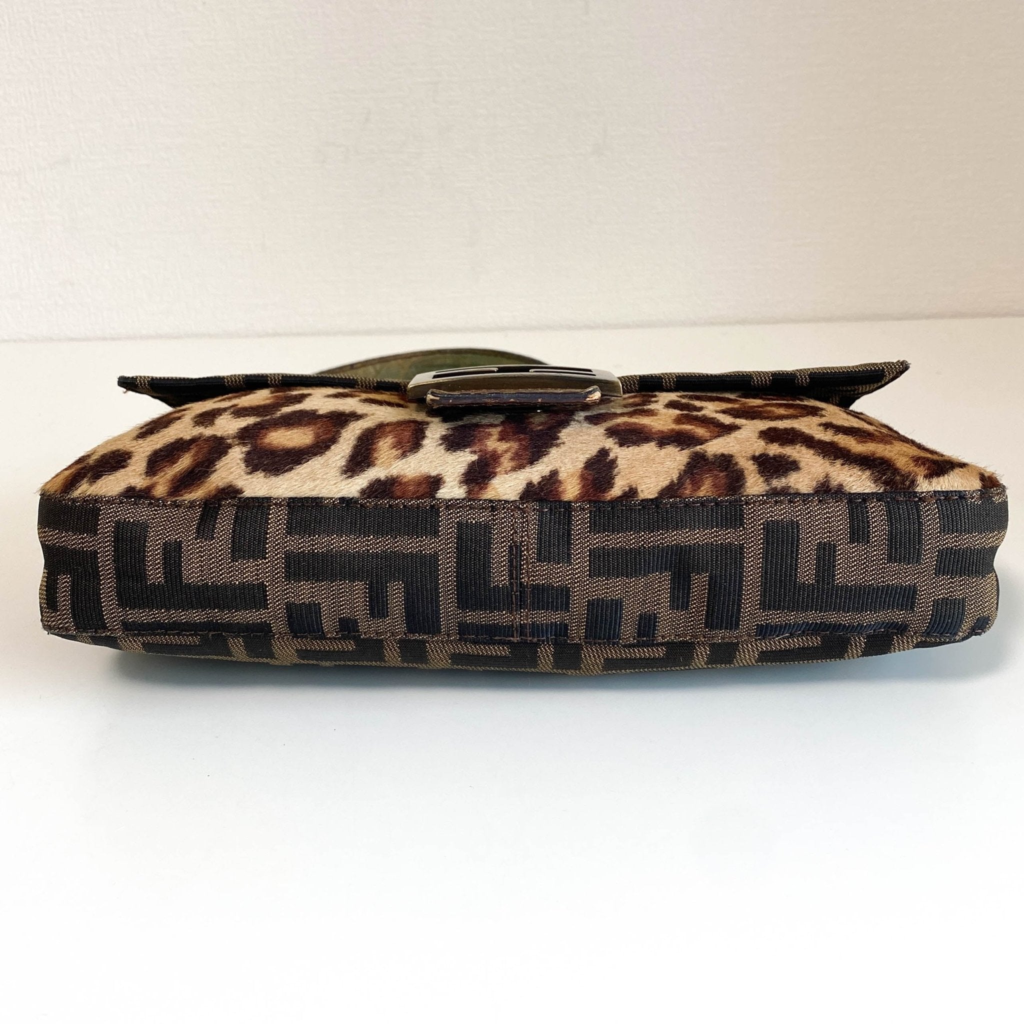 FENDI Baguette Brown Zucca Canvas/Ponyhair Shoulder Bag, in , Sold by HIVE PRELOVED - Shoulder Bags, ,