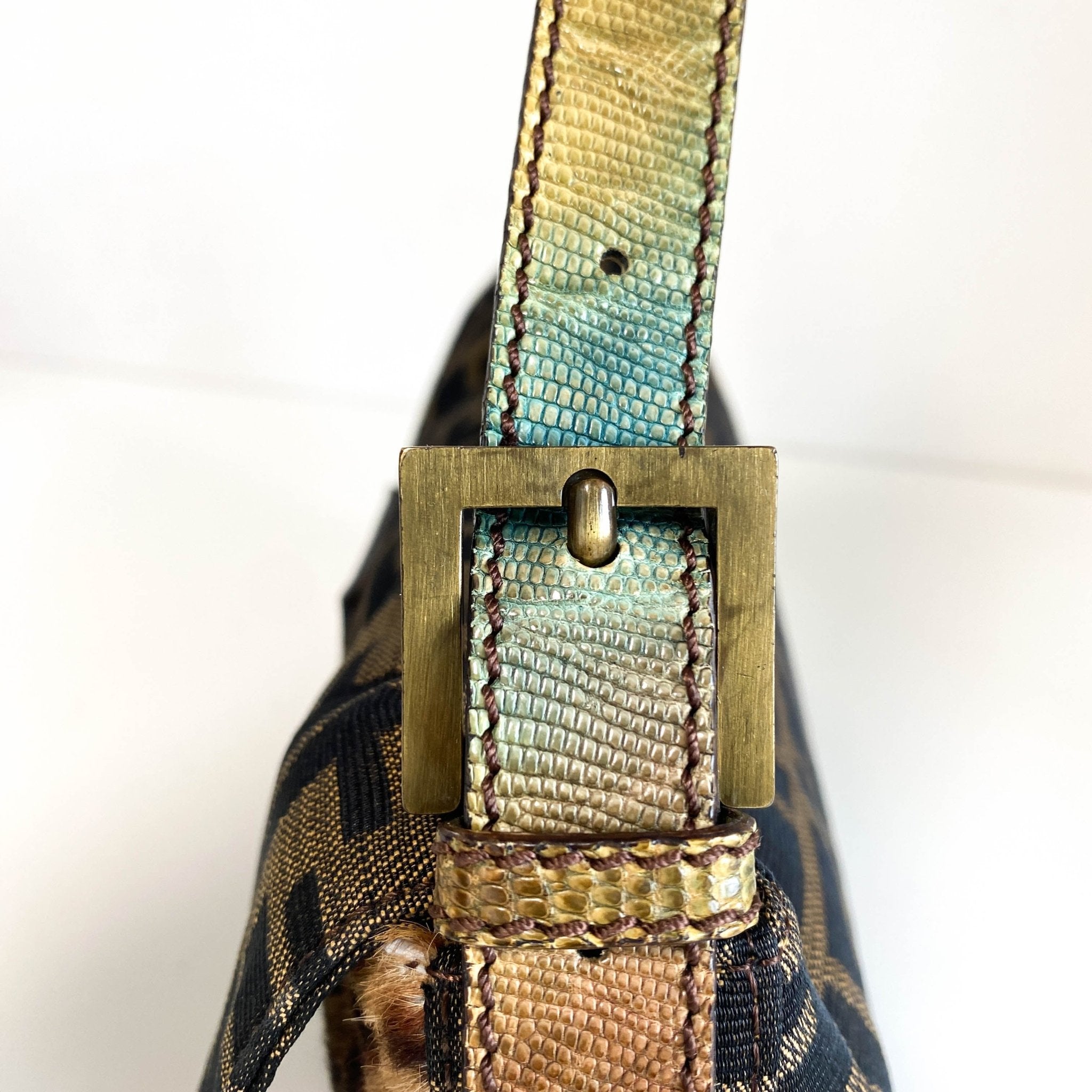 FENDI Baguette Brown Zucca Canvas/Ponyhair Shoulder Bag, in , Sold by HIVE PRELOVED - Shoulder Bags, ,