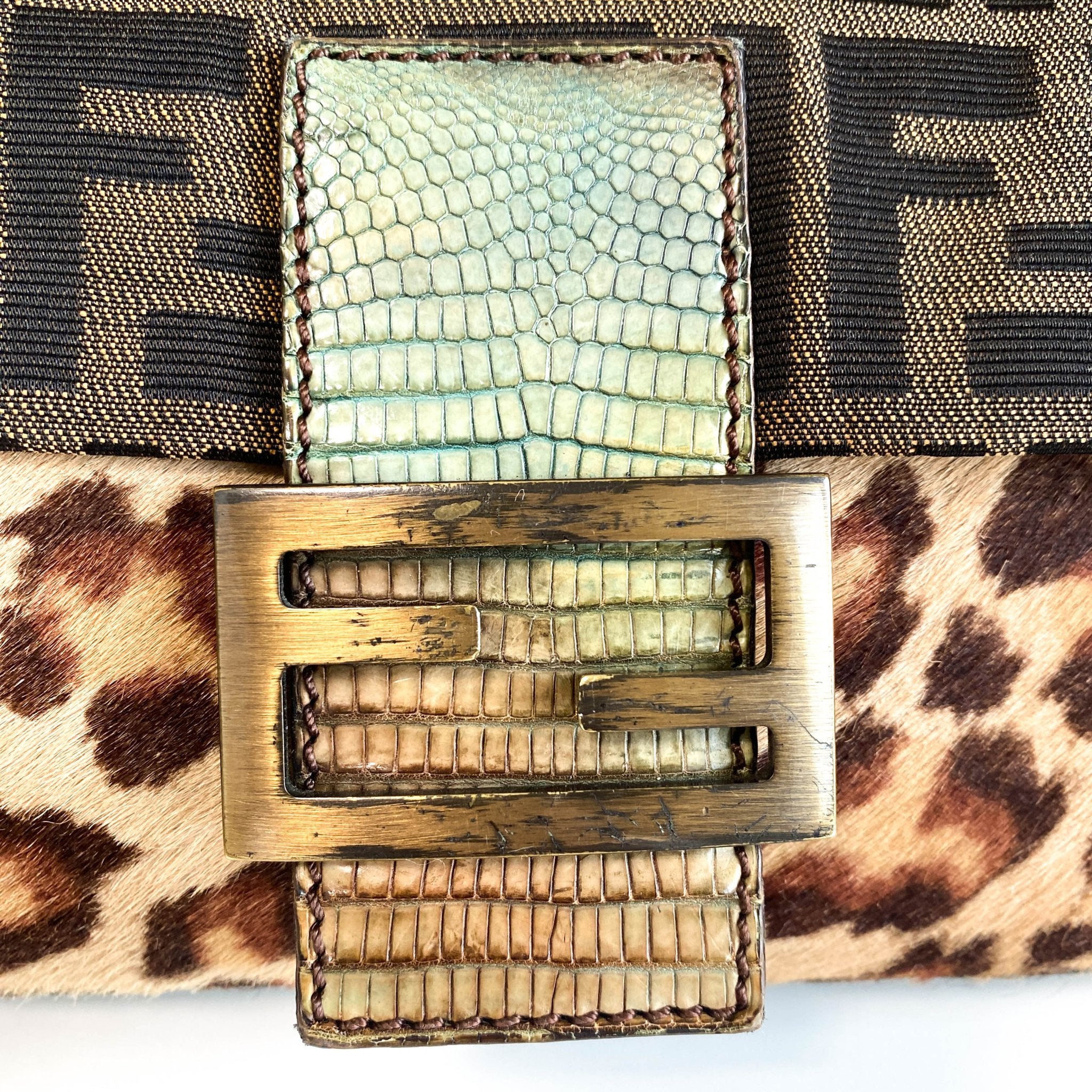 FENDI Baguette Brown Zucca Canvas/Ponyhair Shoulder Bag, in , Sold by HIVE PRELOVED - Shoulder Bags, ,