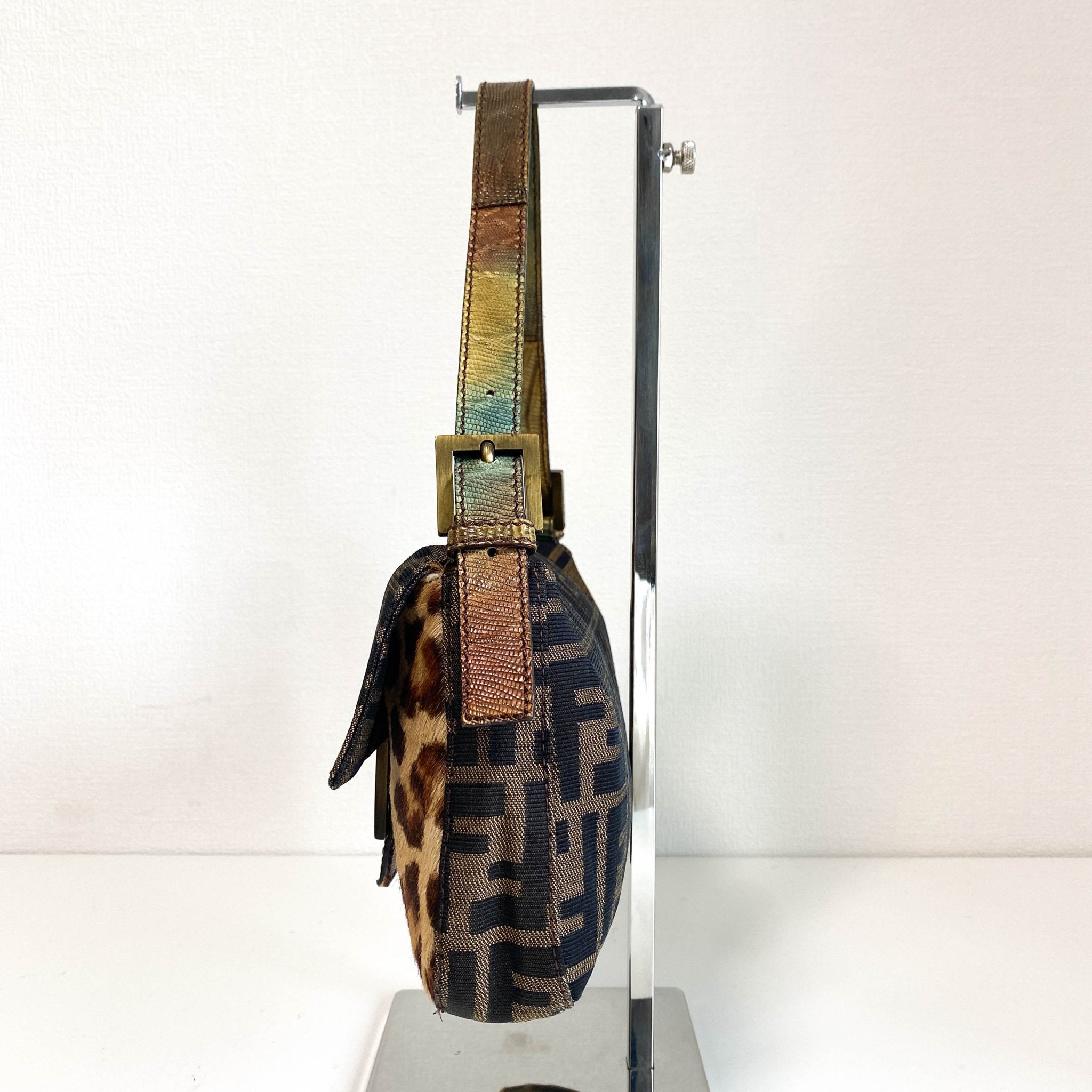 FENDI Baguette Brown Zucca Canvas/Ponyhair Shoulder Bag, in , Sold by HIVE PRELOVED - Shoulder Bags, ,