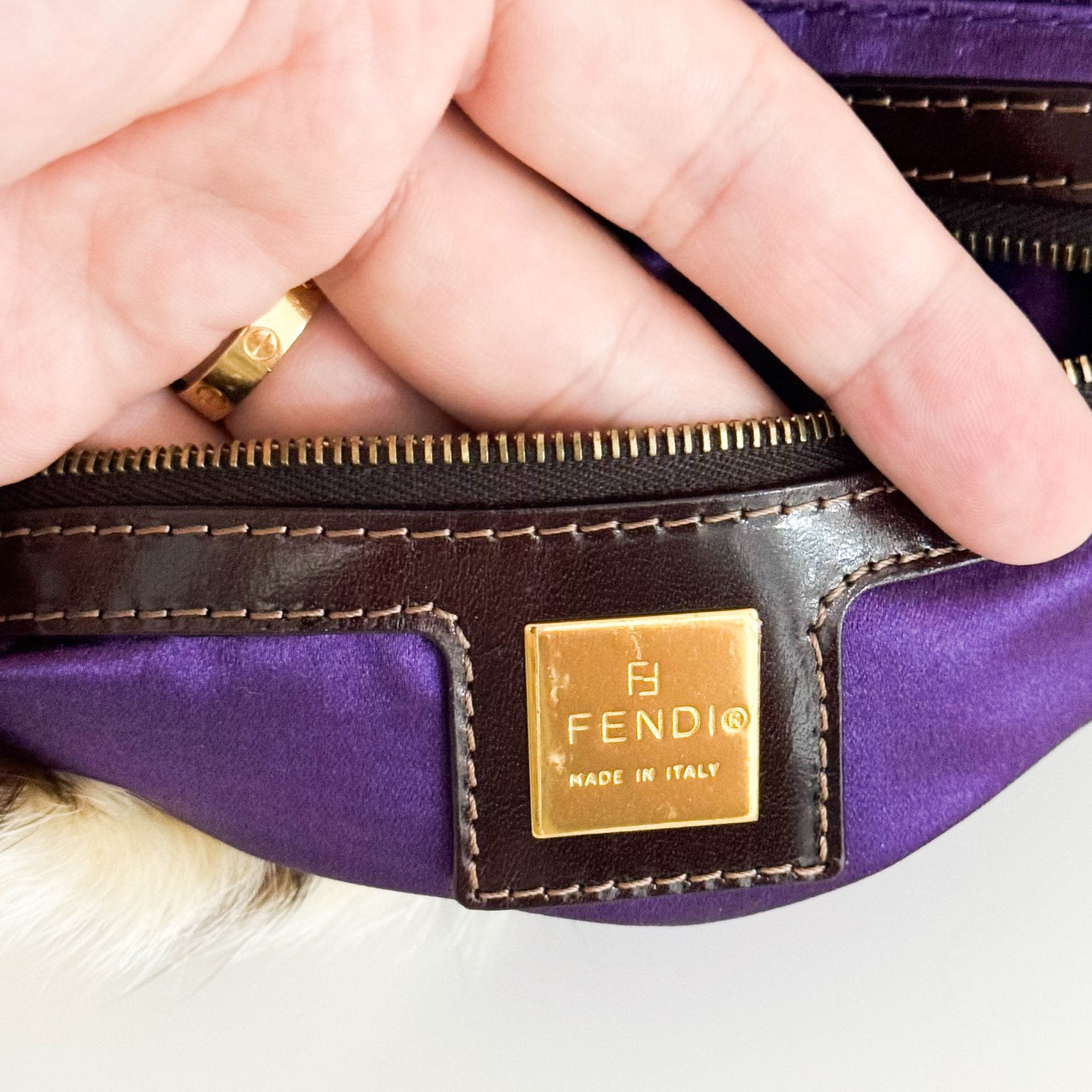 FENDI Baguette Brown/Beige Far Sparkly Hardware, in , Sold by HIVE PRELOVED - Shoulder Bags, ,