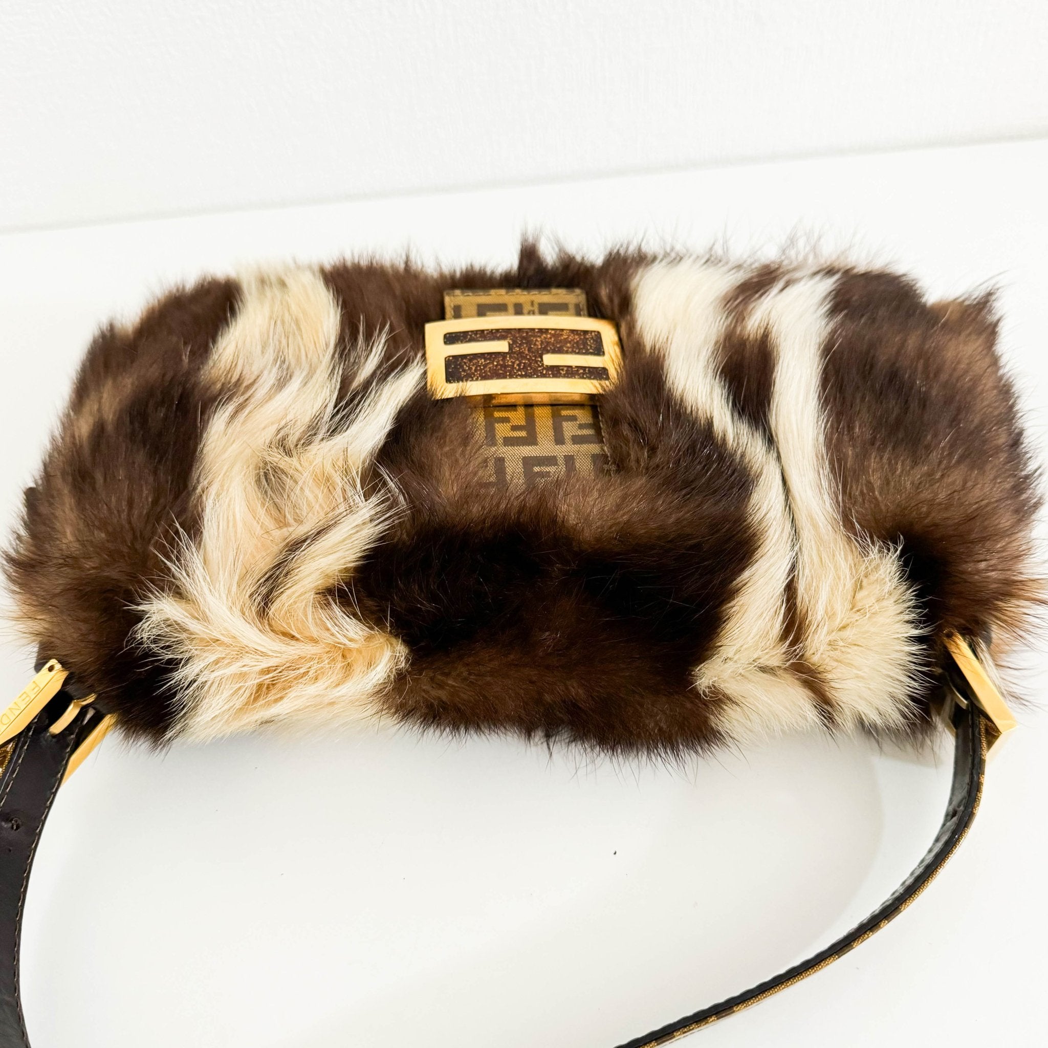 FENDI Baguette Brown/Beige Far Sparkly Hardware, in , Sold by HIVE PRELOVED - Shoulder Bags, ,