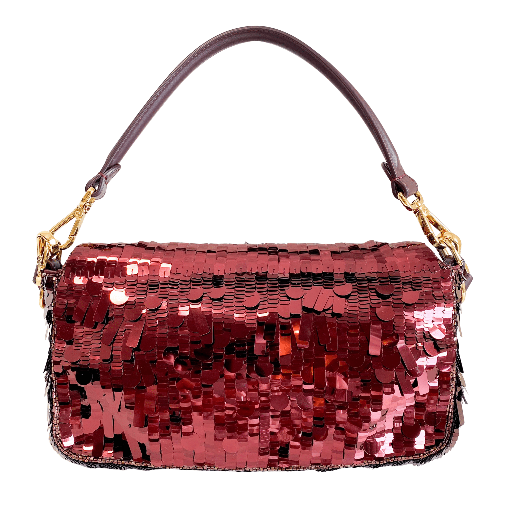 FENDI Baguette Burgundy Sequin Shoulder Bag, in , Sold by HIVE PRELOVED - Shoulder Bags, ,