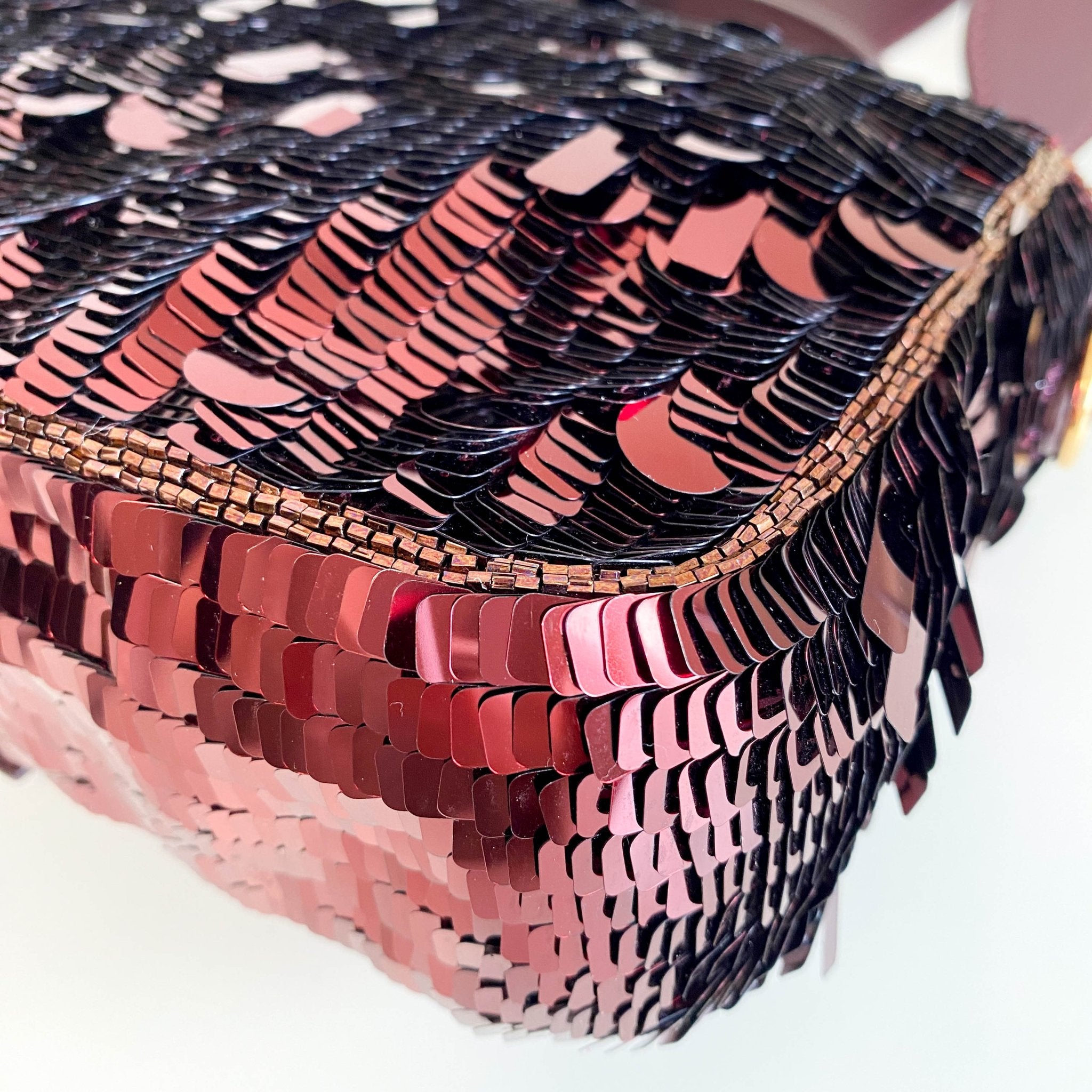 FENDI Baguette Burgundy Sequin Shoulder Bag, in , Sold by HIVE PRELOVED - Shoulder Bags, ,
