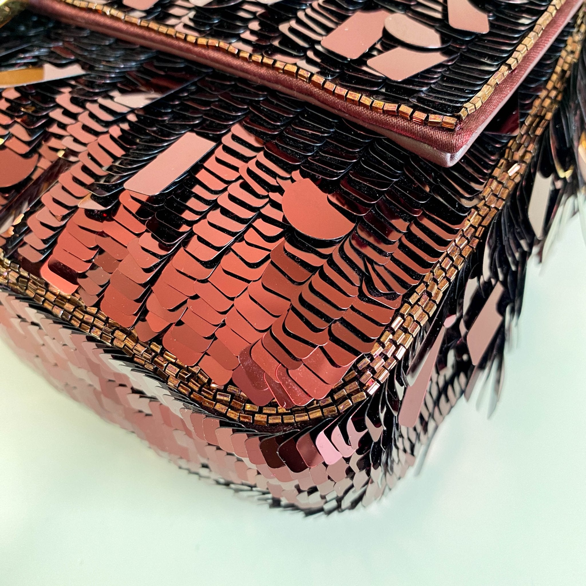 FENDI Baguette Burgundy Sequin Shoulder Bag, in , Sold by HIVE PRELOVED - Shoulder Bags, ,