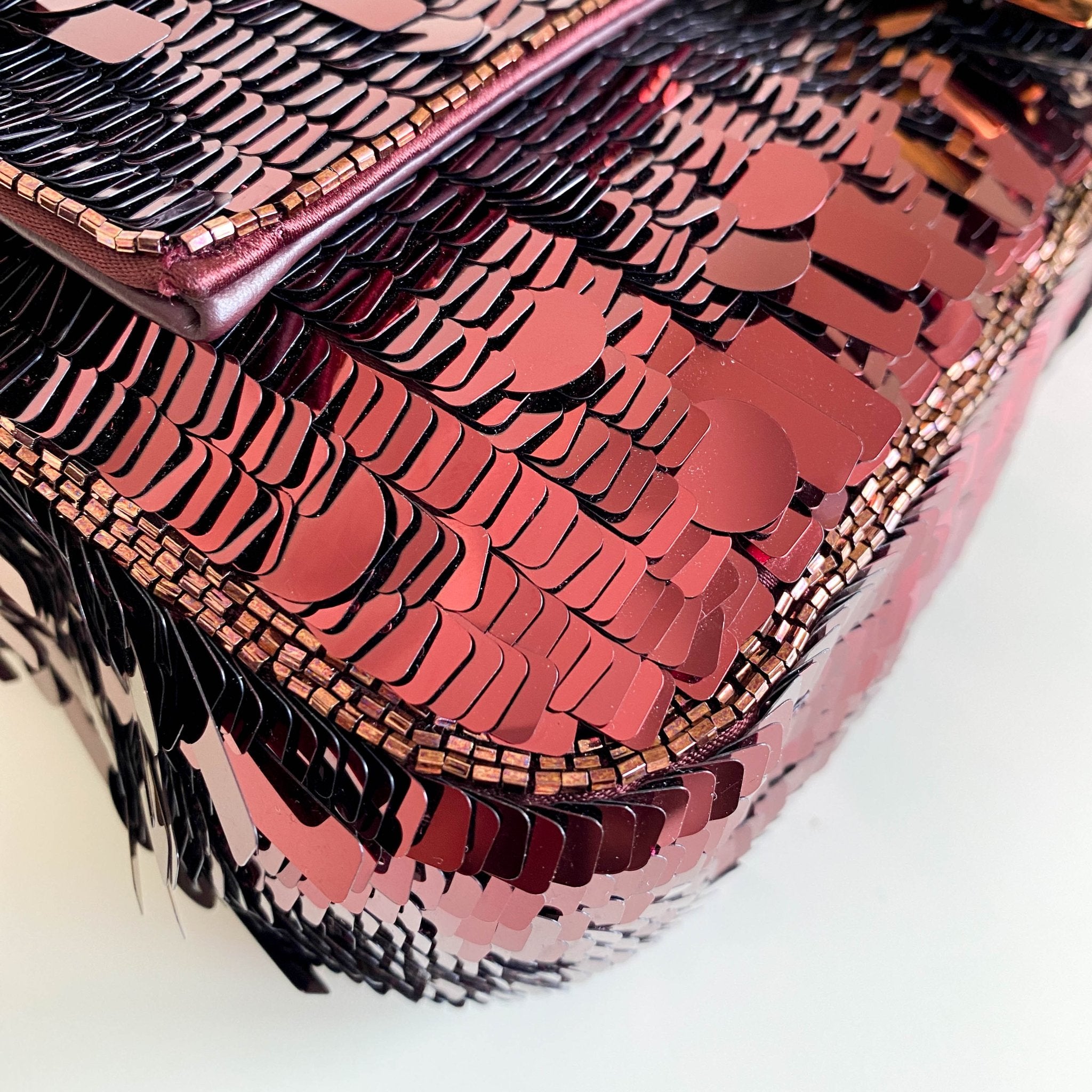 FENDI Baguette Burgundy Sequin Shoulder Bag, in , Sold by HIVE PRELOVED - Shoulder Bags, ,