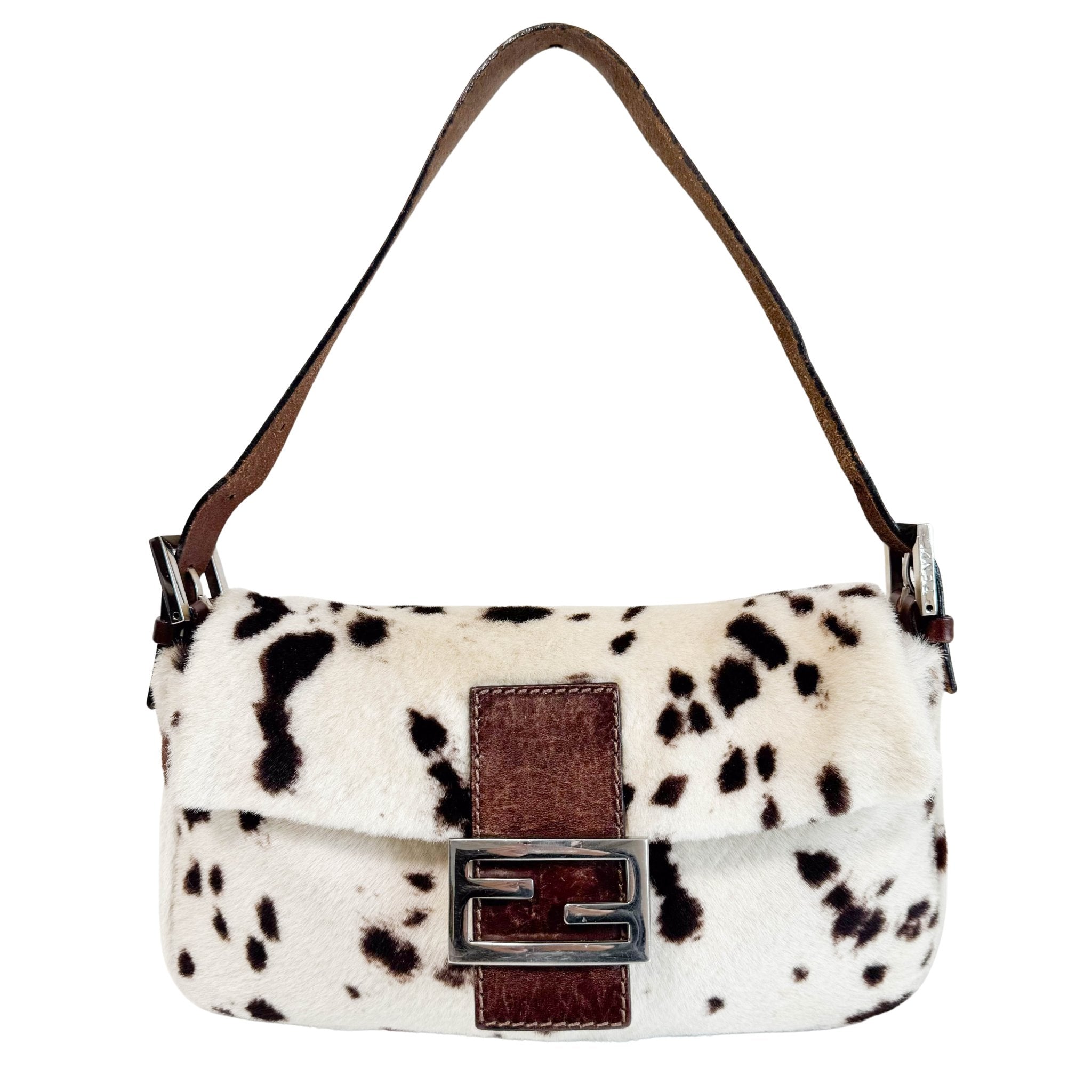 FENDI Baguette Calf Hair Cow Print Shoulder Bag, in , Sold by HIVE PRELOVED - Shoulder Bags, ,