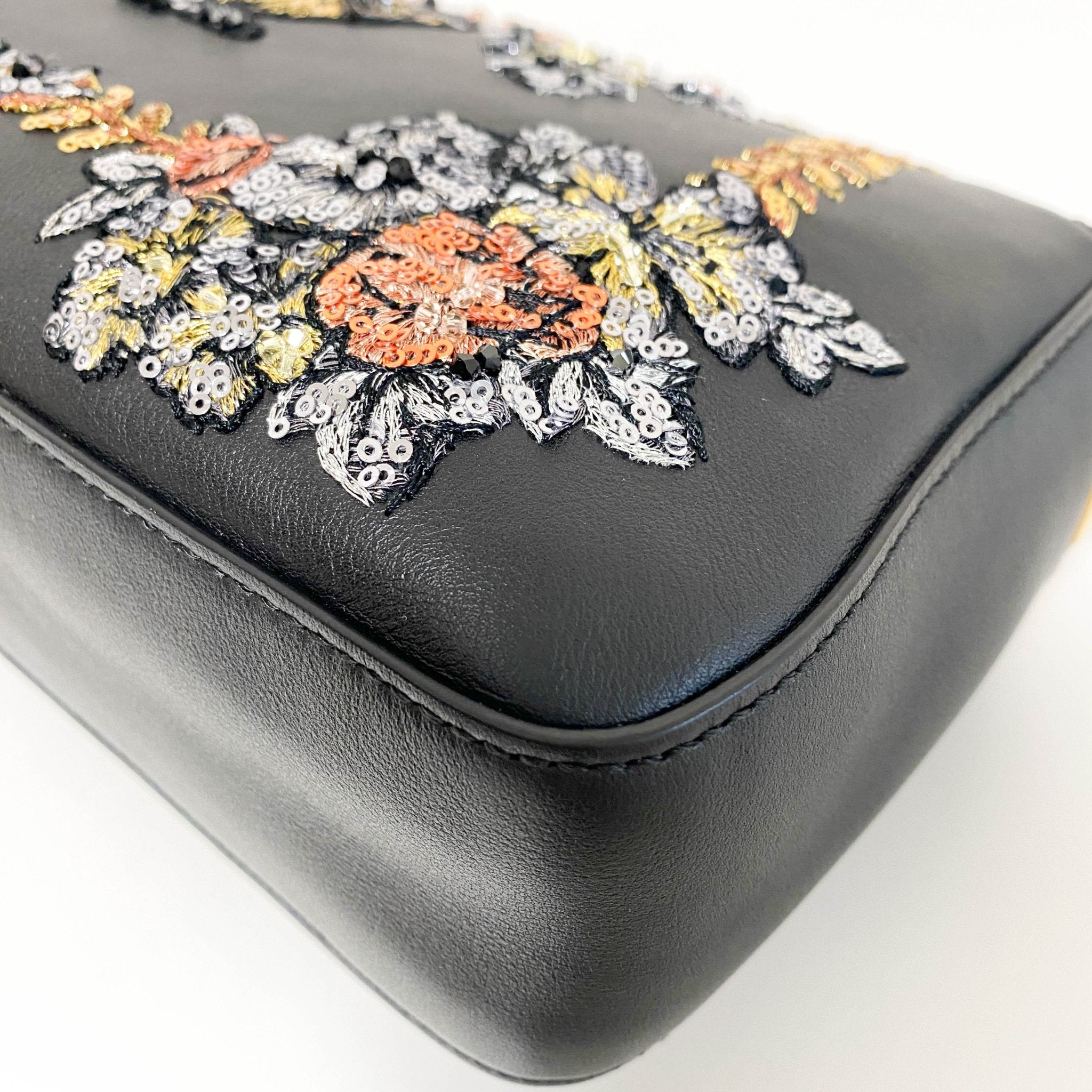 FENDI Baguette Calfskin Embroidered Black Shoulder Bag, in , Sold by HIVE PRELOVED - Shoulder Bags, ,