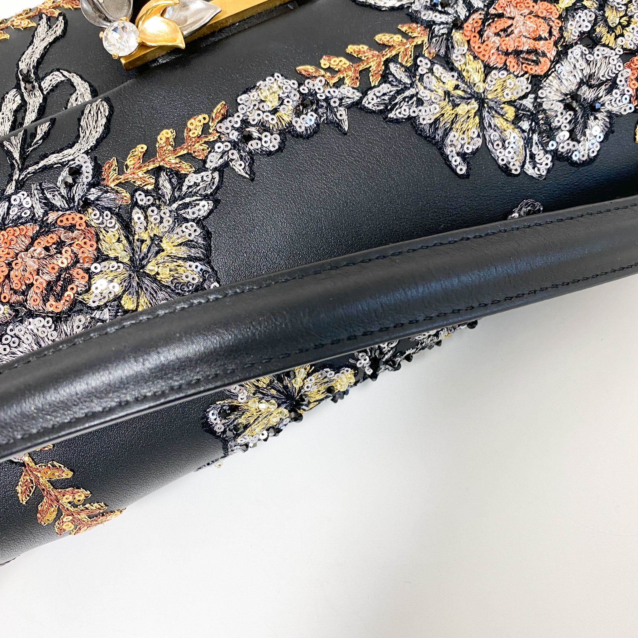 FENDI Baguette Calfskin Embroidered Black Shoulder Bag, in , Sold by HIVE PRELOVED - Shoulder Bags, ,