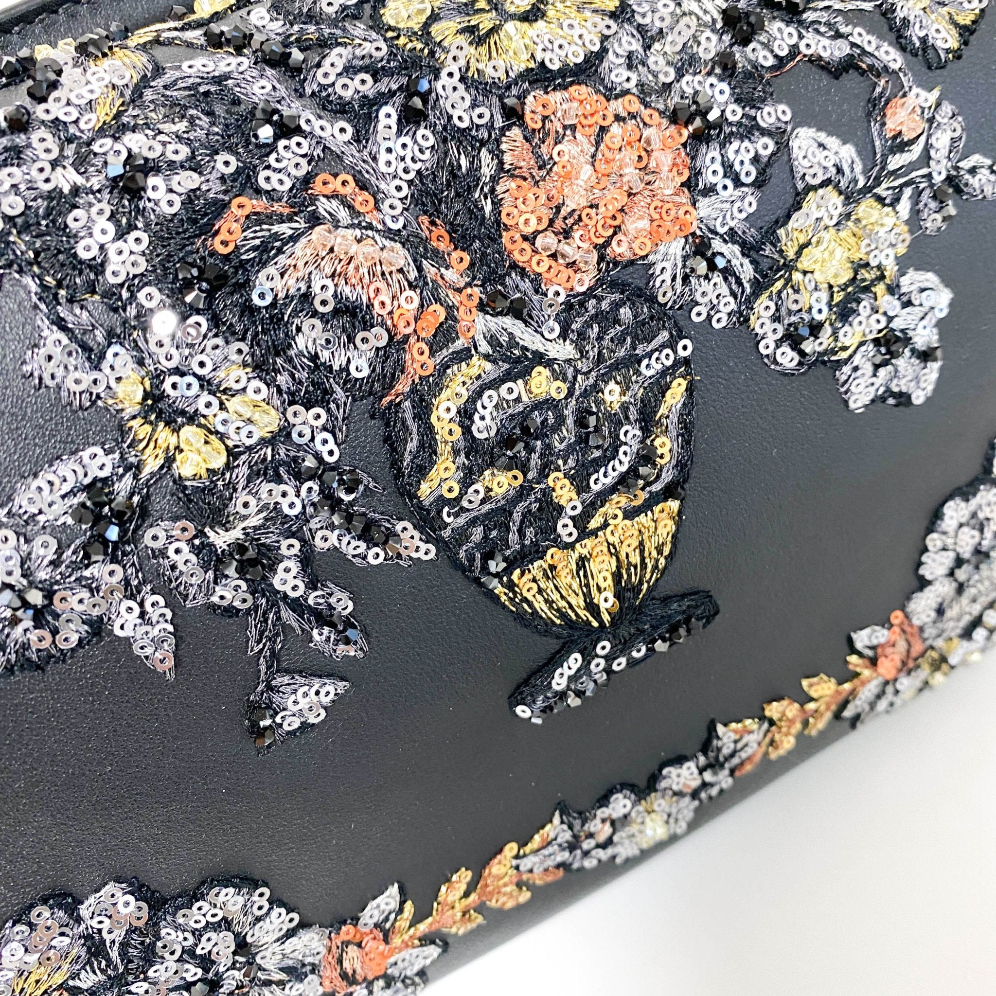 FENDI Baguette Calfskin Embroidered Black Shoulder Bag, in , Sold by HIVE PRELOVED - Shoulder Bags, ,