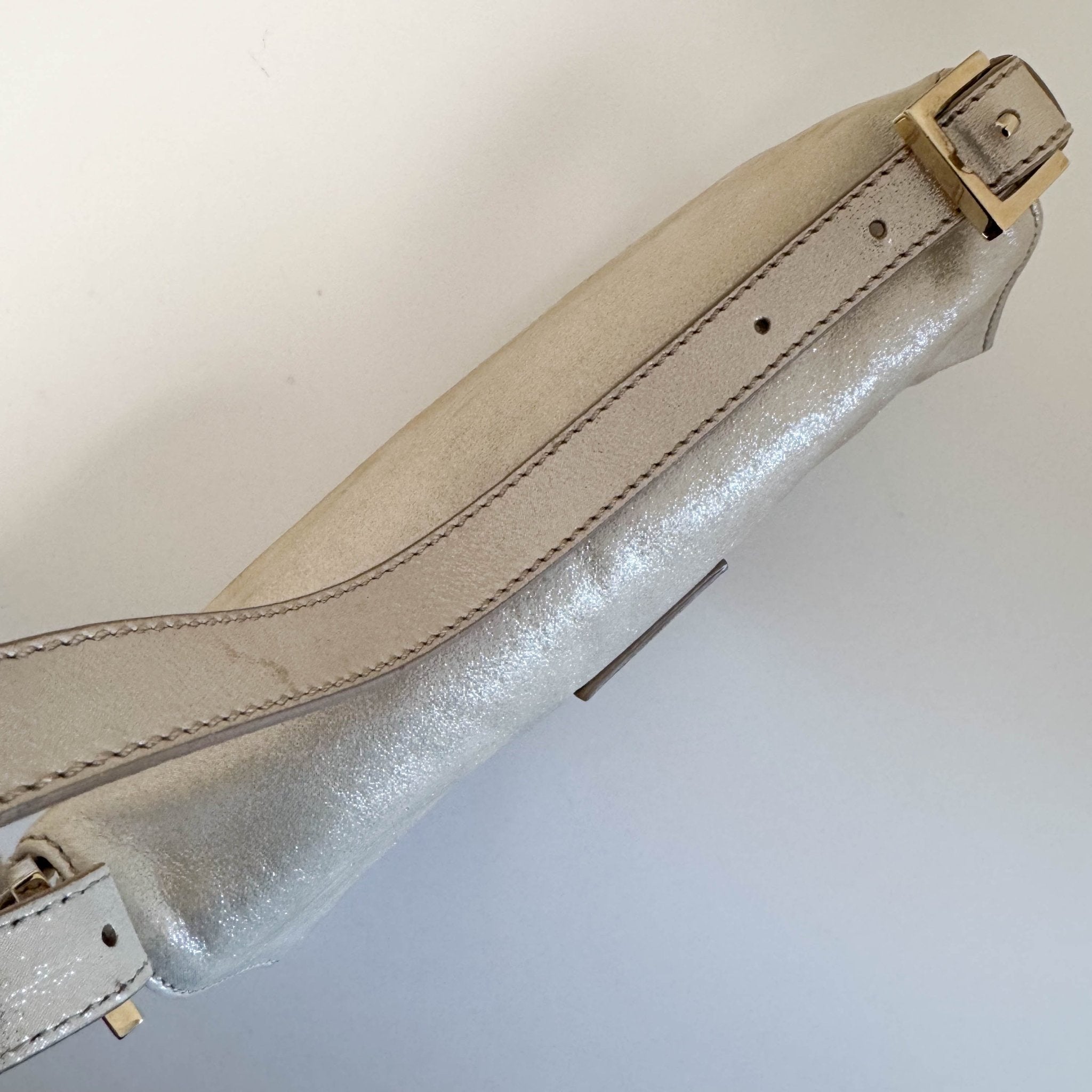 FENDI Baguette Champagne Gold Shoulder Bag Rhinestone Hardware, in , Sold by HIVE PRELOVED - Shoulder Bags, ,