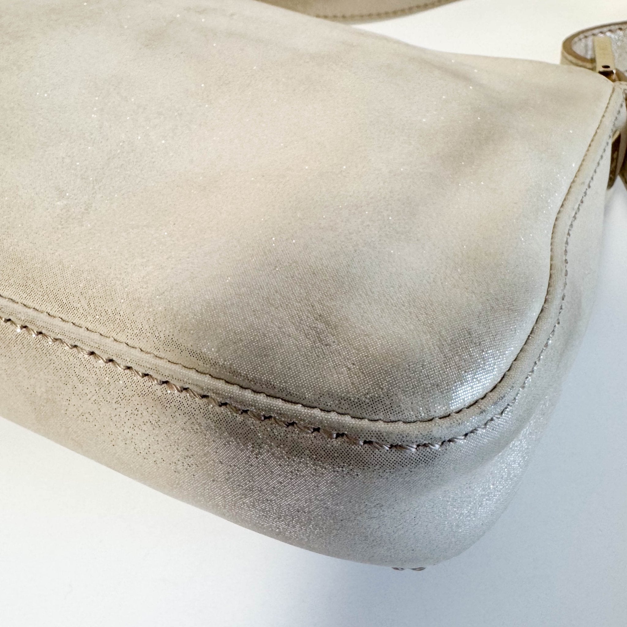 FENDI Baguette Champagne Gold Shoulder Bag Rhinestone Hardware, in , Sold by HIVE PRELOVED - Shoulder Bags, ,