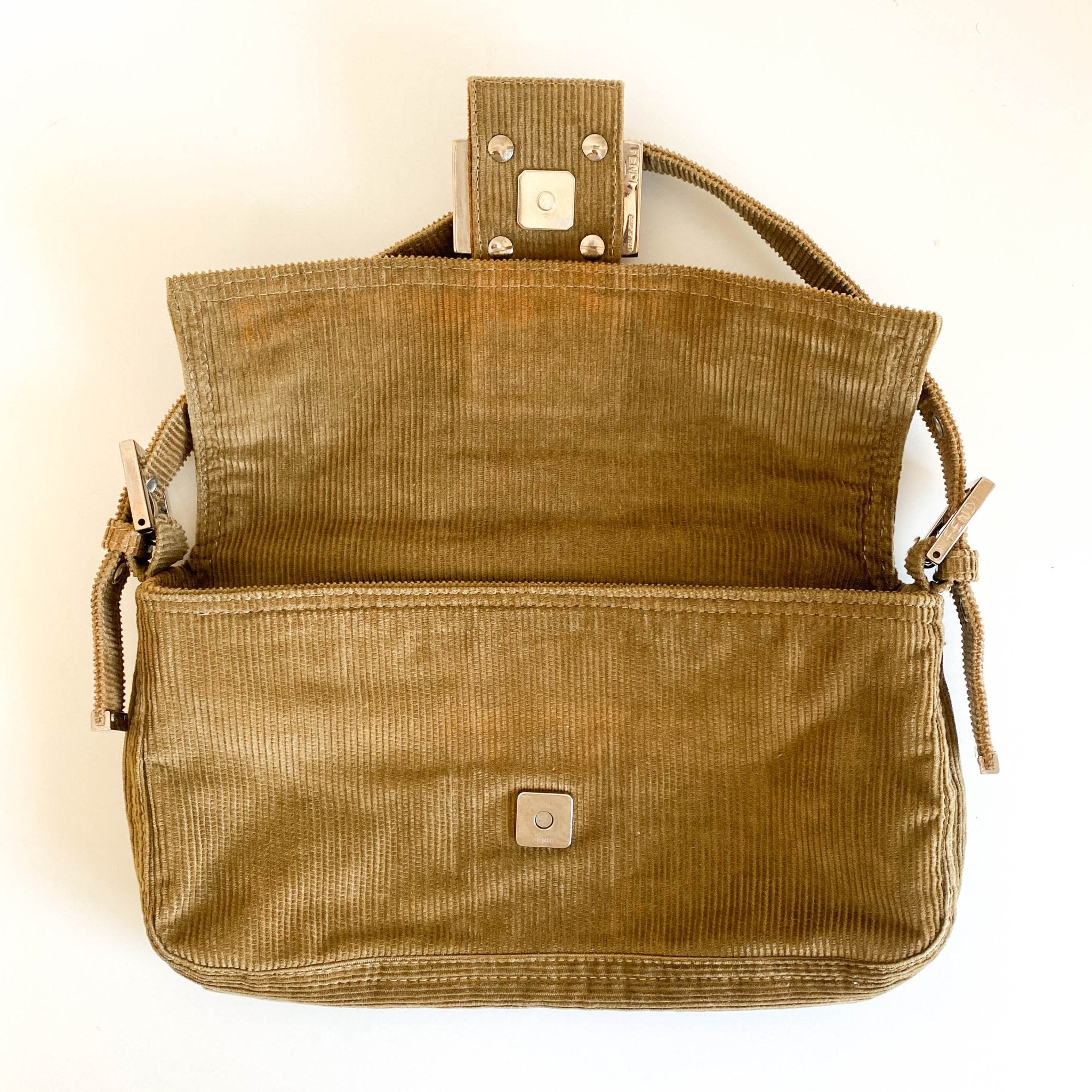 FENDI Baguette Corduroy Shoulder Bag, in , Sold by HIVE PRELOVED - Shoulder Bags, ,