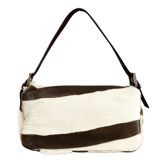 FENDI Baguette Cow Print Pony Hair Shoulder Bag, in , Sold by HIVE PRELOVED - Shoulder Bags, ,