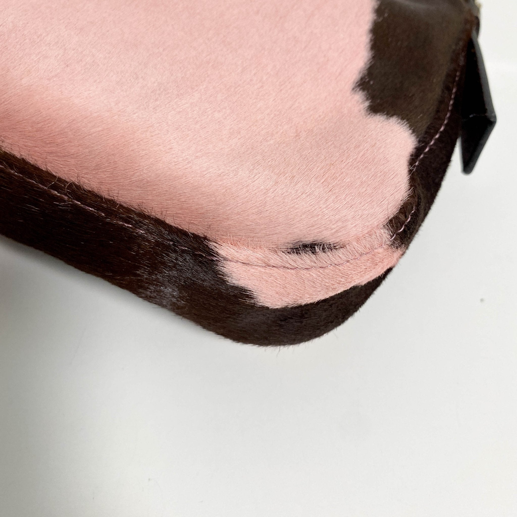 FENDI Baguette Cow Printed Pink Pony Hair Shoulder Bag, in , Sold by HIVE PRELOVED - Shoulder Bags, ,