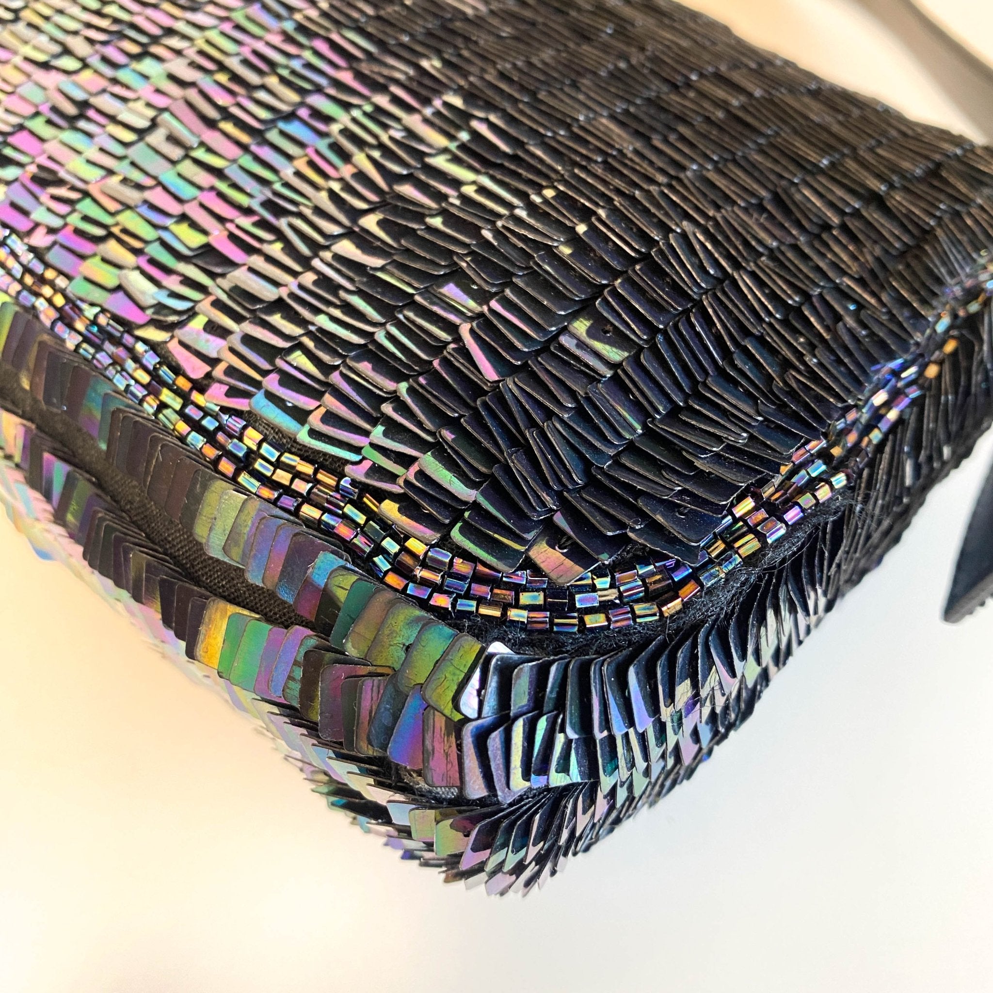 FENDI Baguette Dark Metallic Blue Sequin Shoulder Bag, in , Sold by HIVE PRELOVED - Shoulder Bags, ,