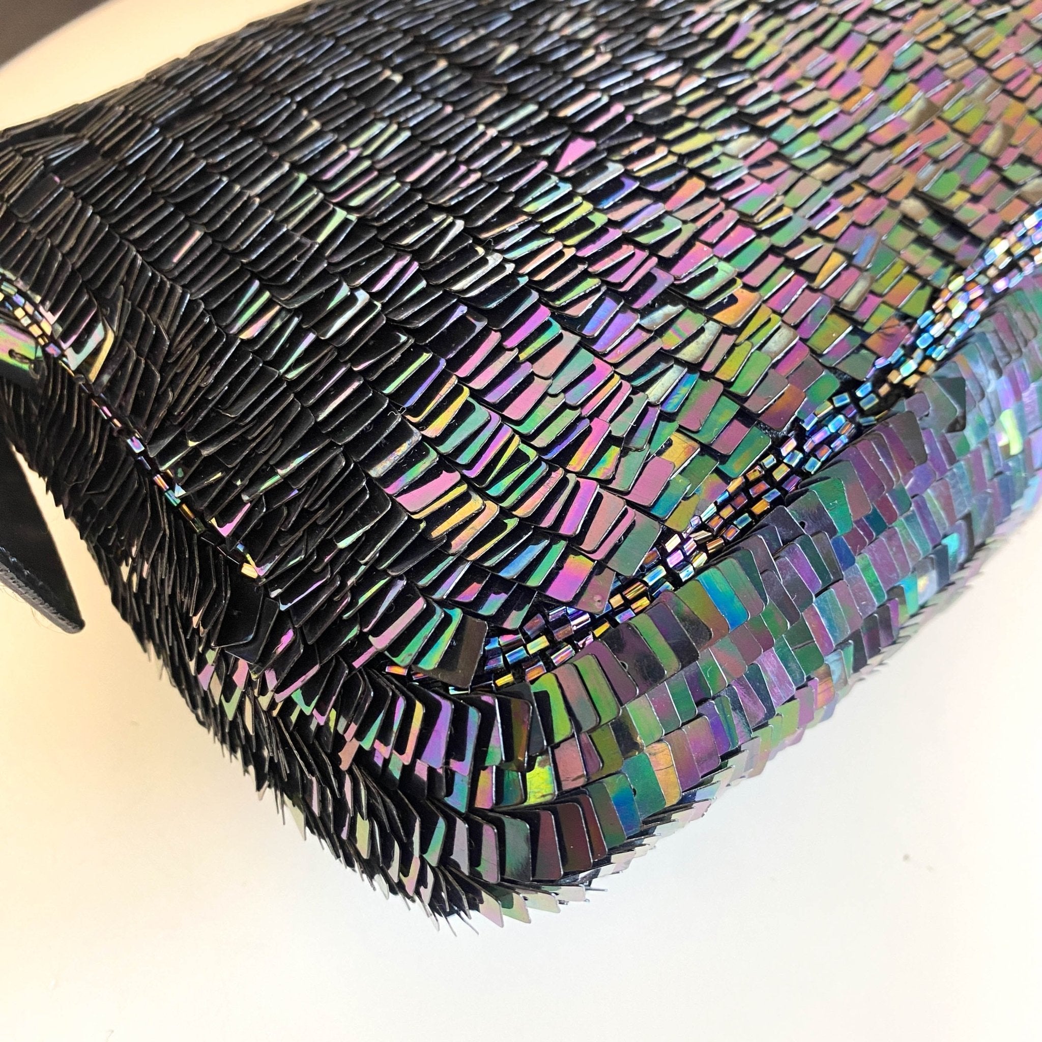 FENDI Baguette Dark Metallic Blue Sequin Shoulder Bag, in , Sold by HIVE PRELOVED - Shoulder Bags, ,