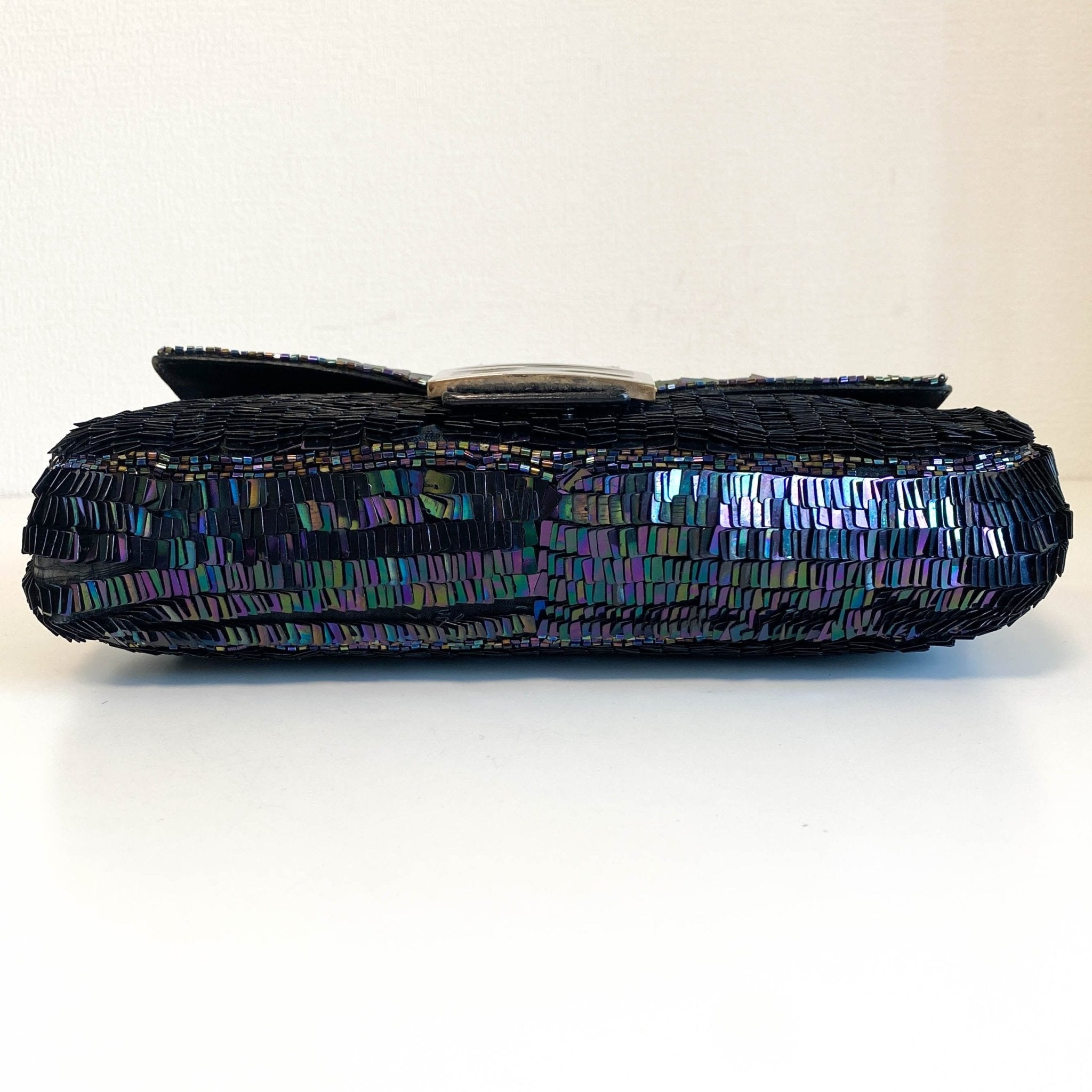 FENDI Baguette Dark Metallic Blue Sequin Shoulder Bag, in , Sold by HIVE PRELOVED - Shoulder Bags, ,