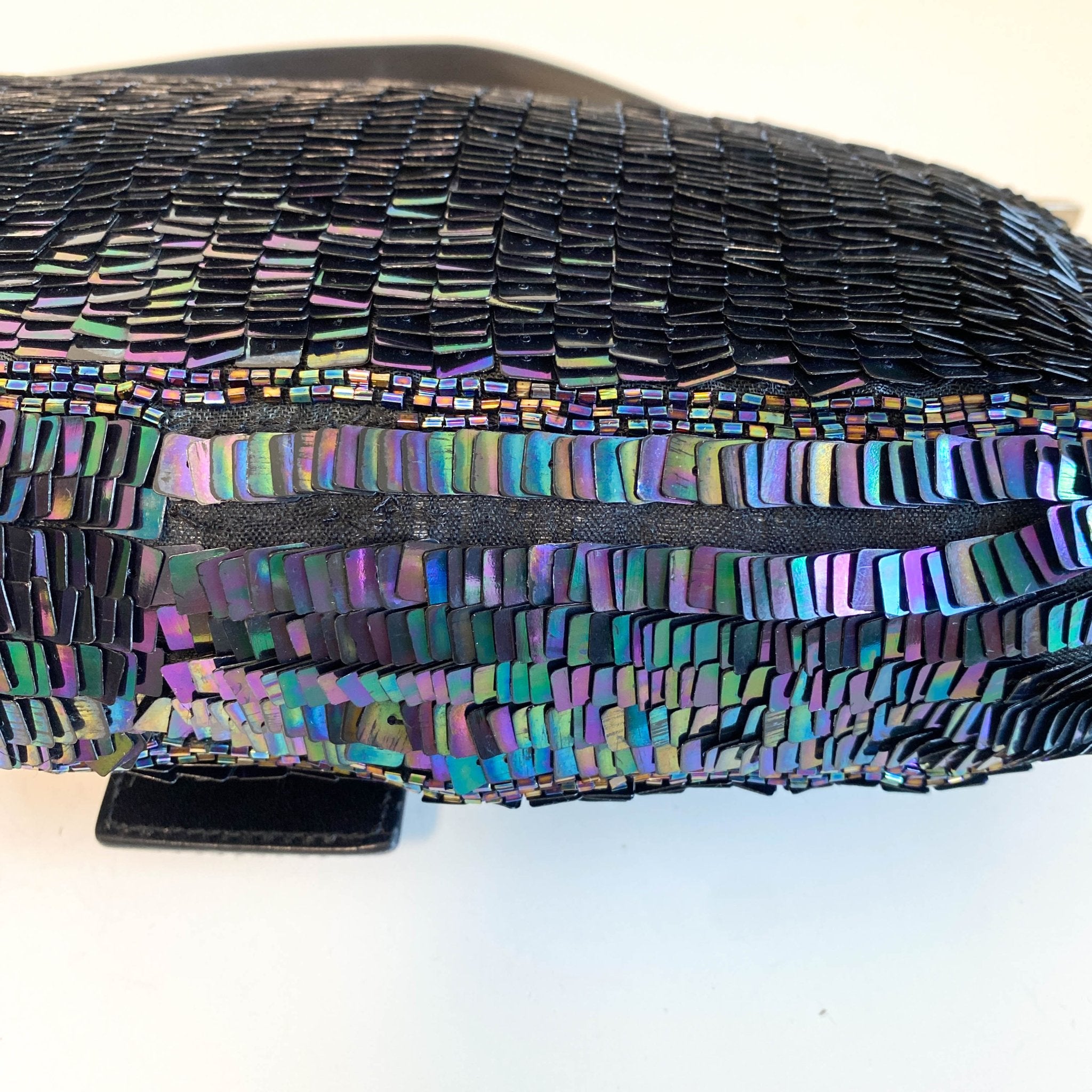 FENDI Baguette Dark Metallic Blue Sequin Shoulder Bag, in , Sold by HIVE PRELOVED - Shoulder Bags, ,