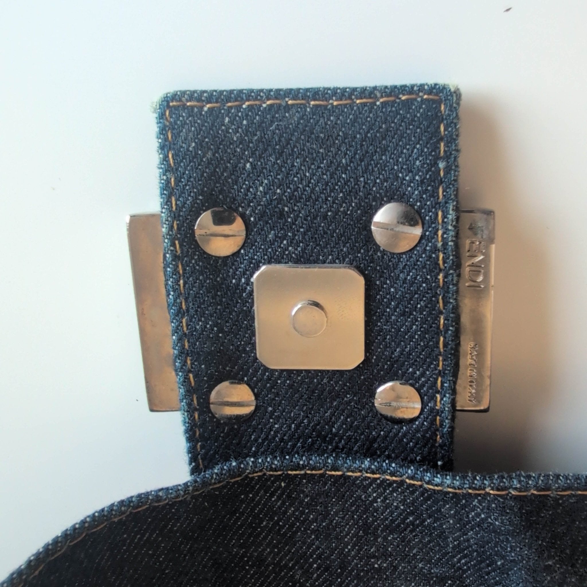 FENDI Baguette Denim Floral Beaded Shoulder Bag, in , Sold by HIVE PRELOVED - Shoulder Bags, ,