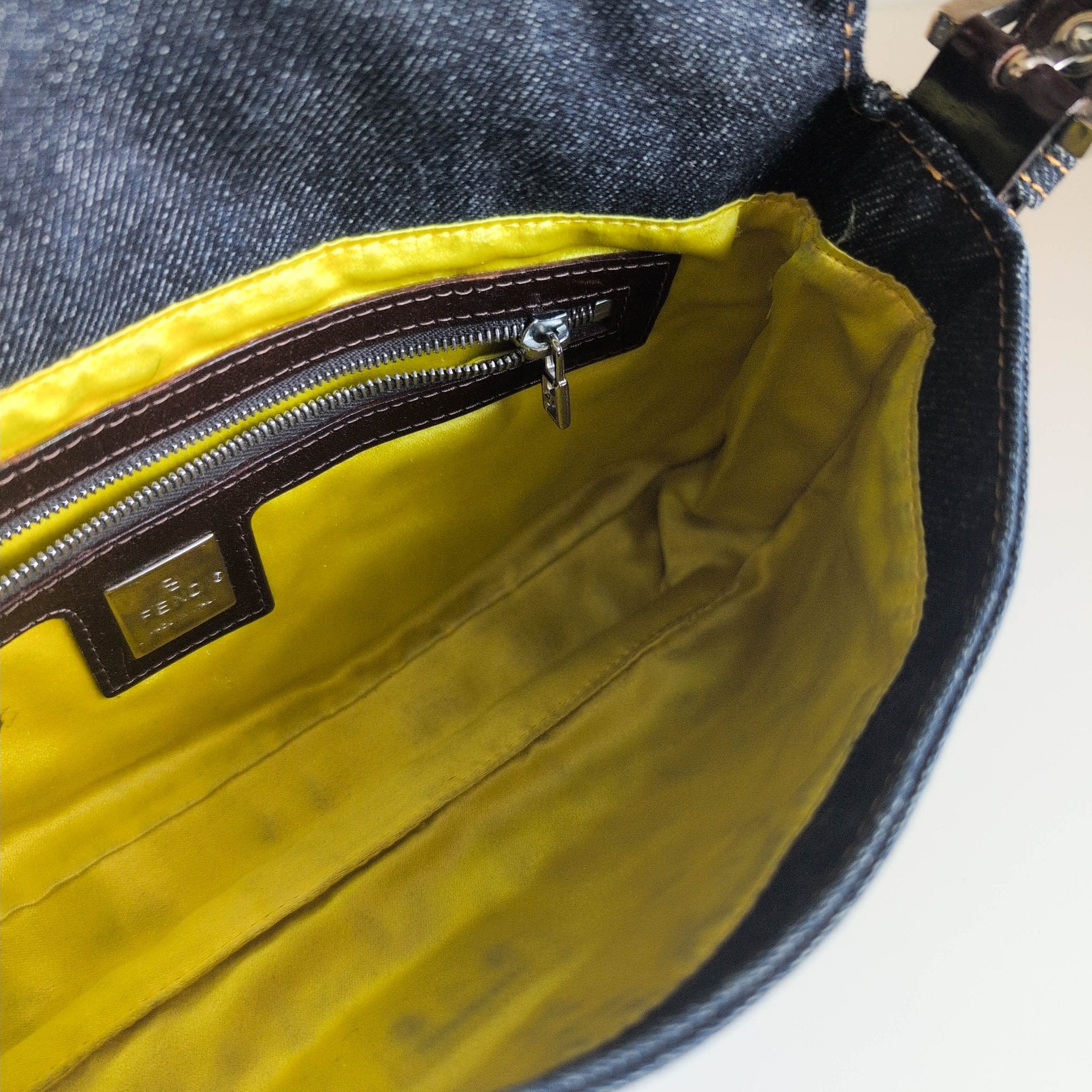 FENDI Baguette Denim Floral Beaded Shoulder Bag, in , Sold by HIVE PRELOVED - Shoulder Bags, ,