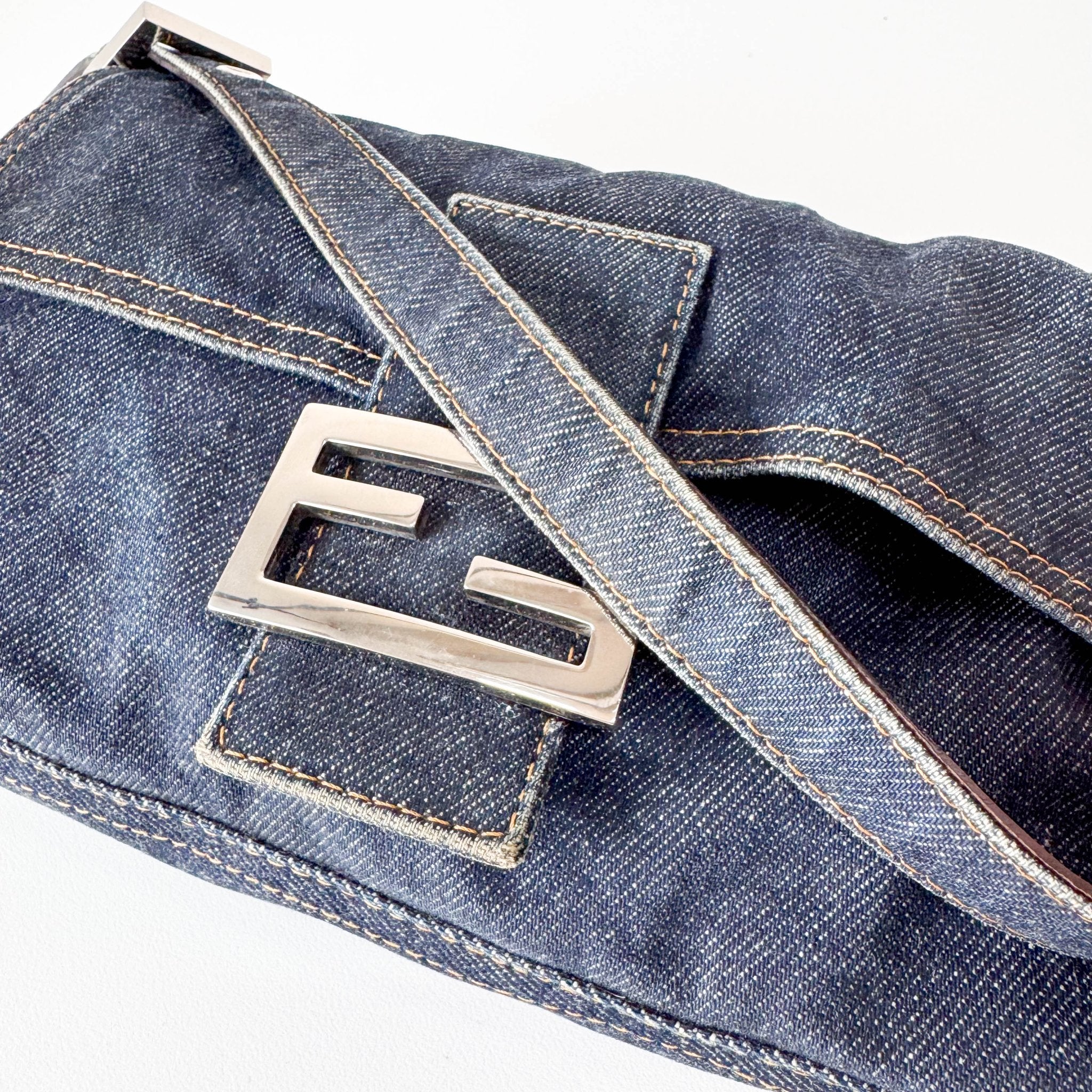 FENDI Baguette Denim Shoulder Bag, in , Sold by HIVE PRELOVED - Shoulder Bags, ,