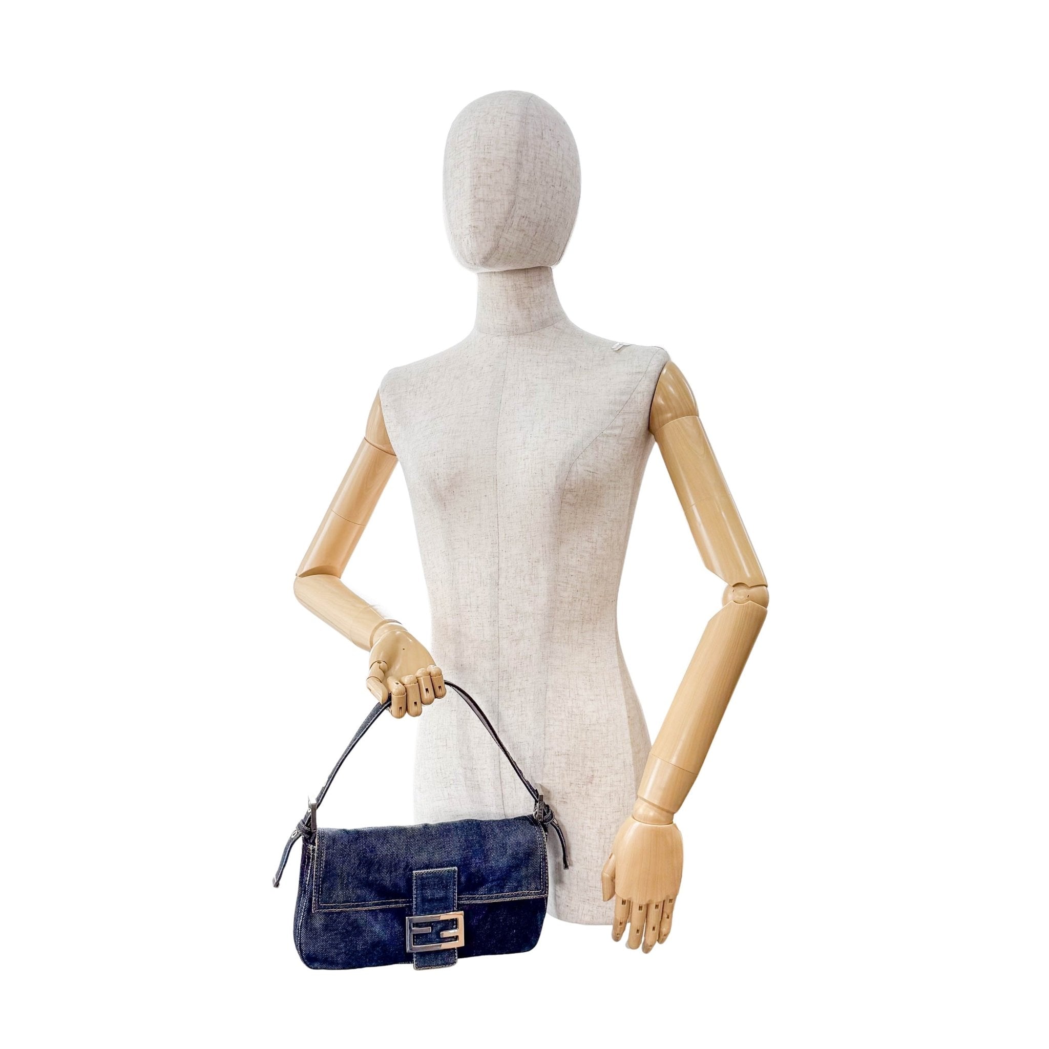 FENDI Baguette Denim Shoulder Bag, in , Sold by HIVE PRELOVED - Shoulder Bags, ,