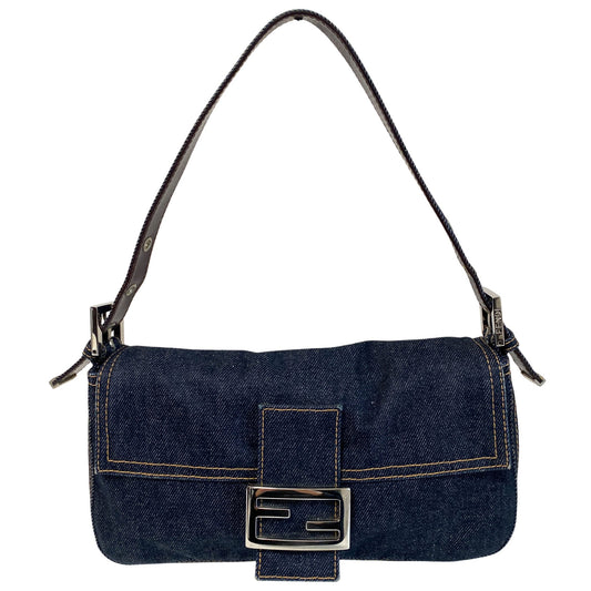 FENDI Baguette Denim Shoulder Bag, in , Sold by HIVE PRELOVED - Shoulder Bags, ,