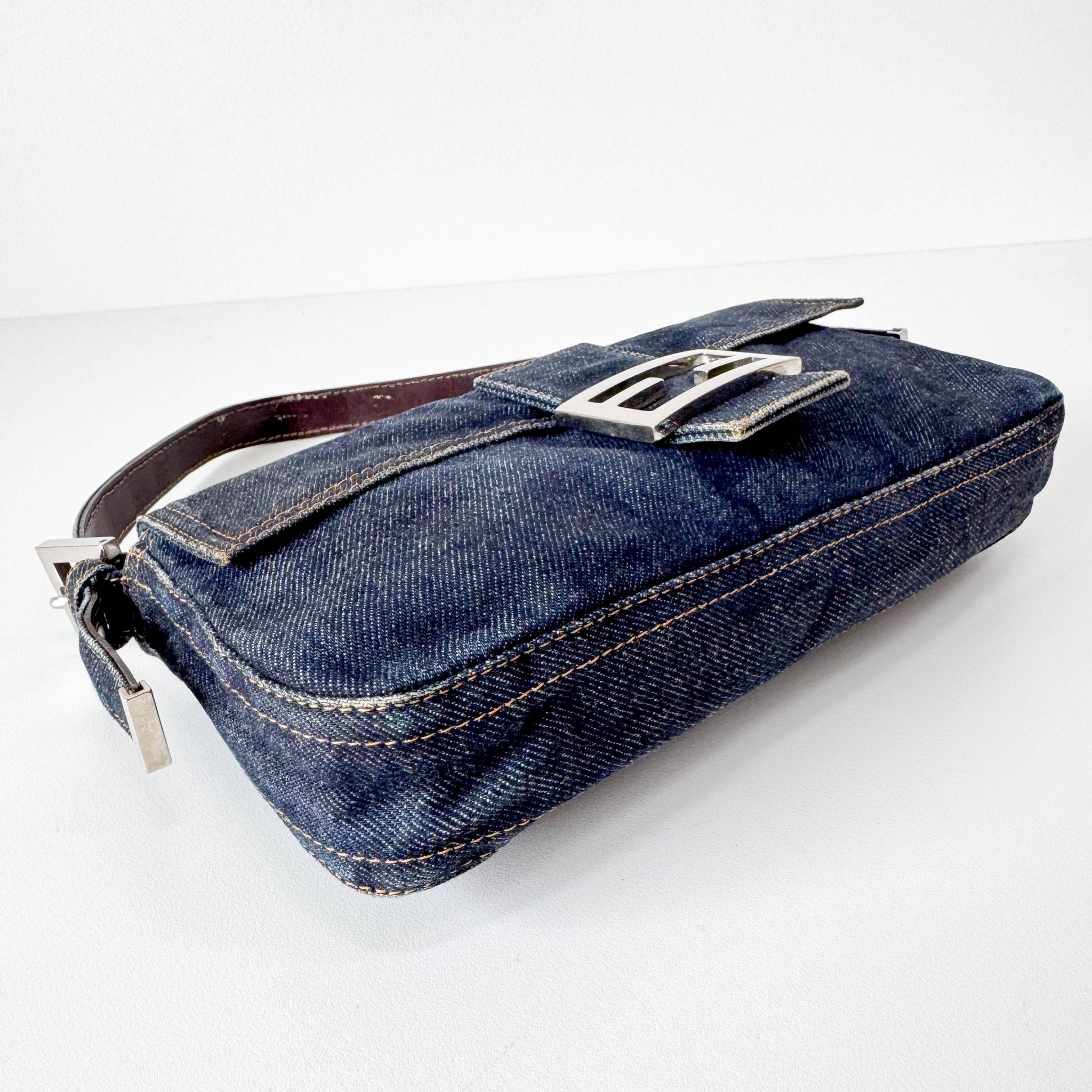 FENDI Baguette Denim Shoulder Bag, in , Sold by HIVE PRELOVED - Shoulder Bags, ,