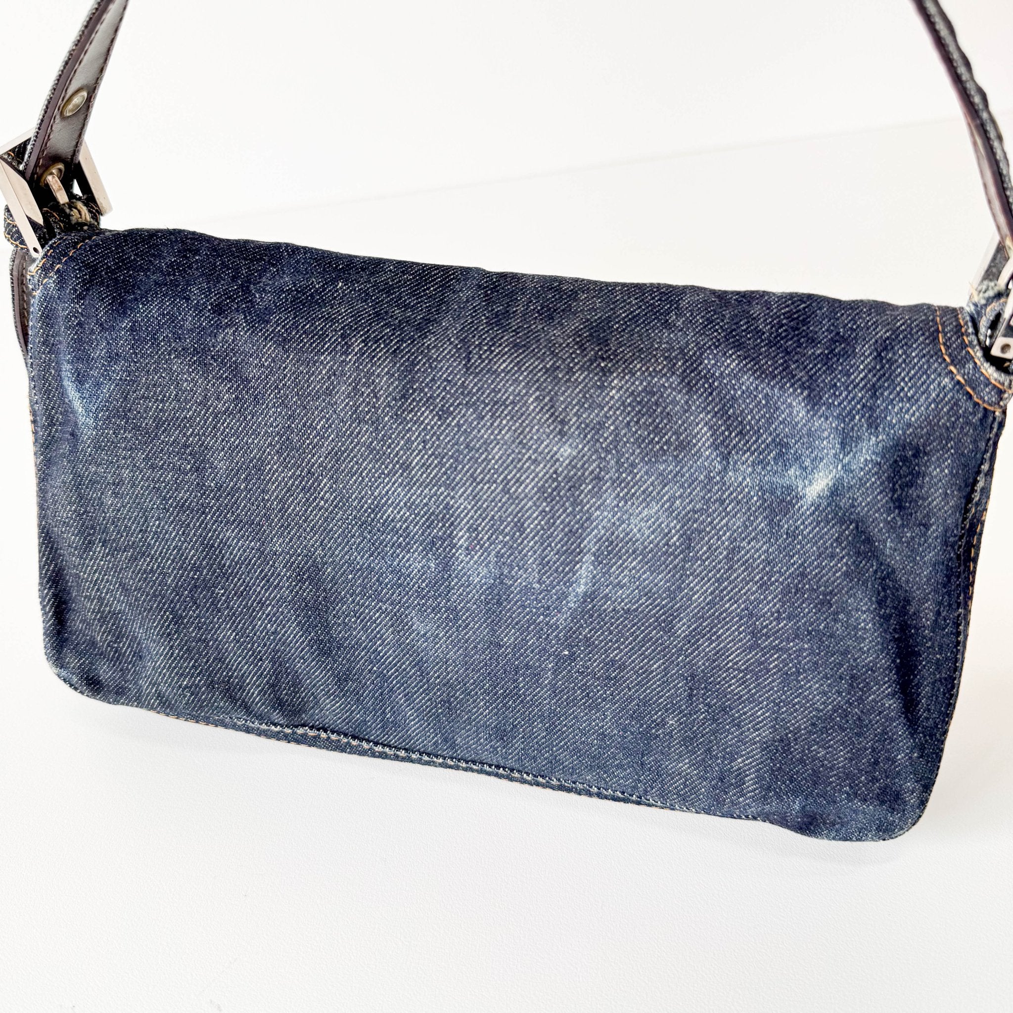 FENDI Baguette Denim Shoulder Bag, in , Sold by HIVE PRELOVED - Shoulder Bags, ,
