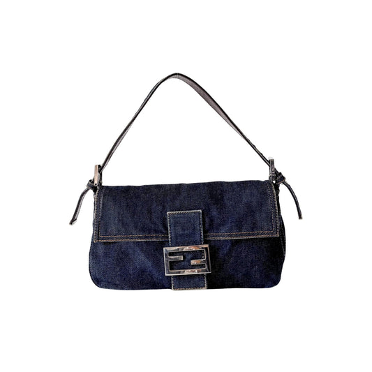FENDI Baguette Denim Shoulder Bag, in , Sold by HIVE PRELOVED - Shoulder Bags, ,