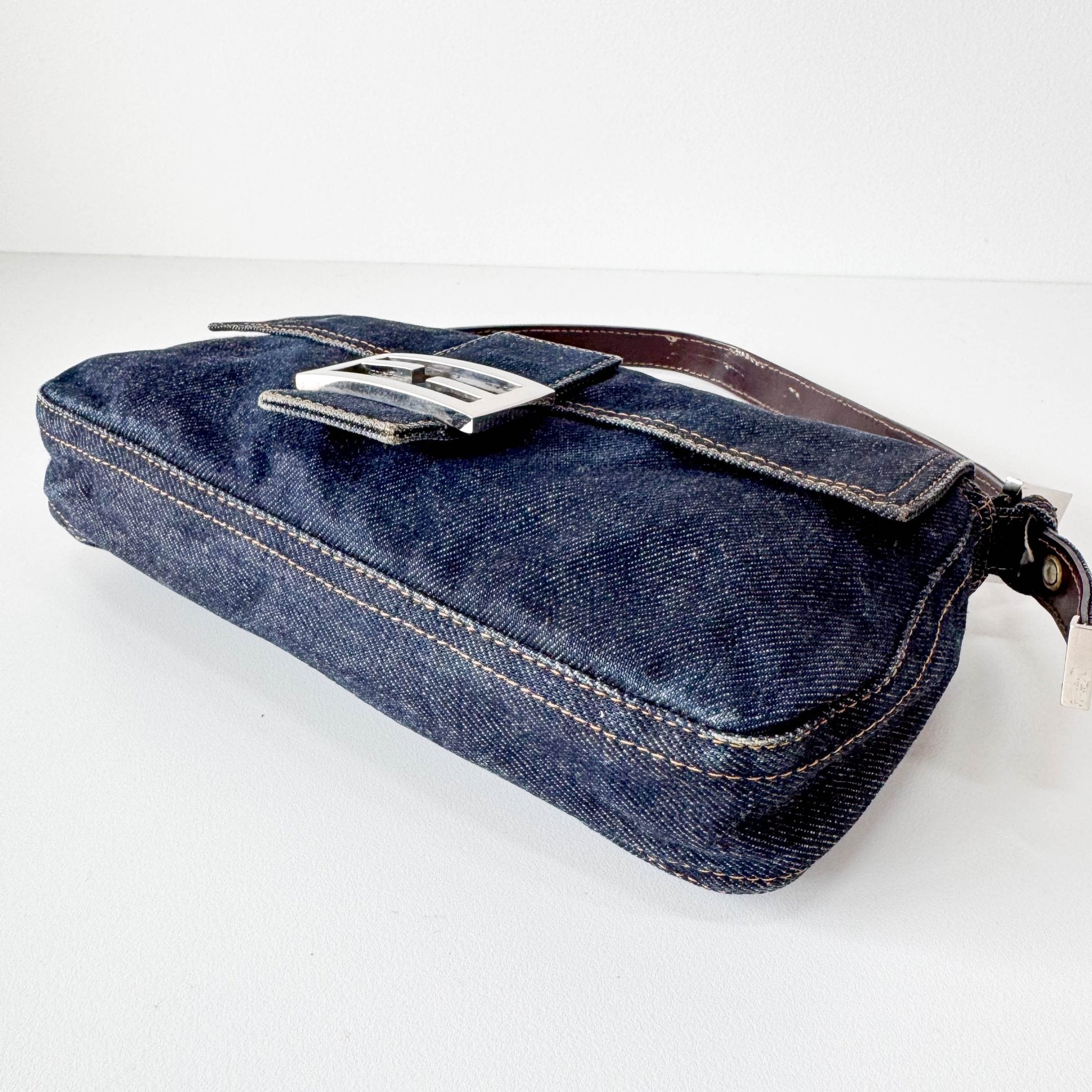 FENDI Baguette Denim Shoulder Bag, in , Sold by HIVE PRELOVED - Shoulder Bags, ,