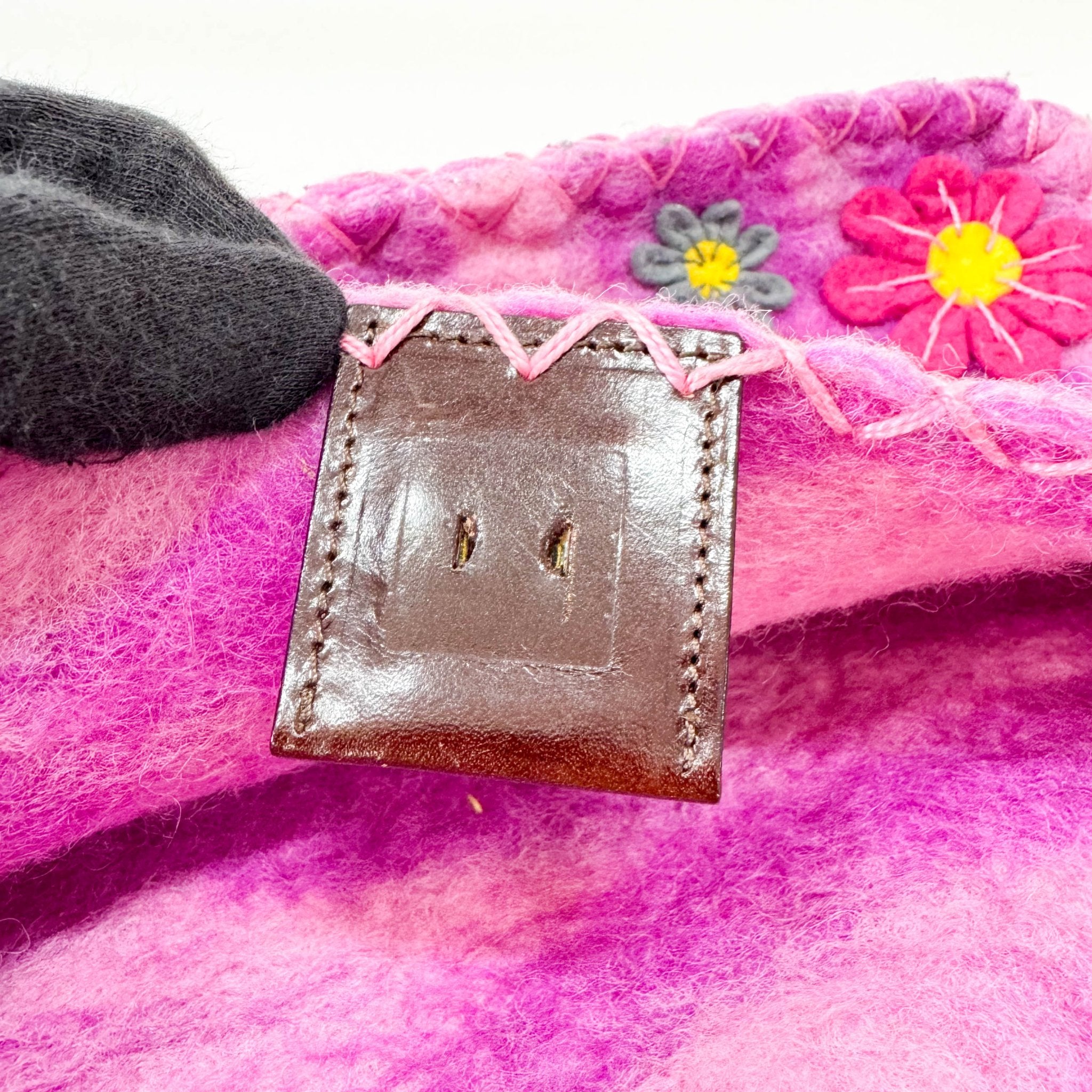 FENDI Baguette Embroidered Pink Wool, in , Sold by HIVE PRELOVED - Shoulder Bags, ,