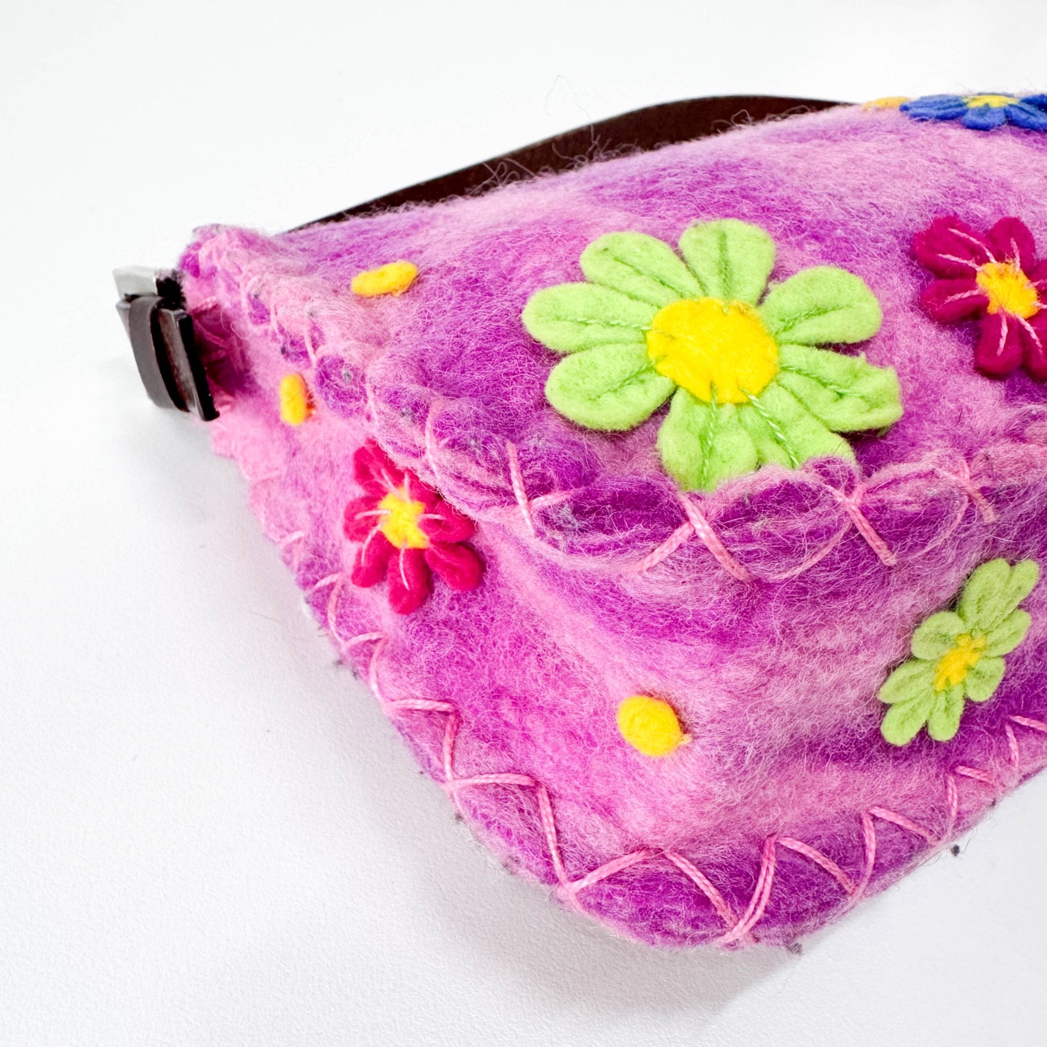 FENDI Baguette Embroidered Pink Wool, in , Sold by HIVE PRELOVED - Shoulder Bags, ,