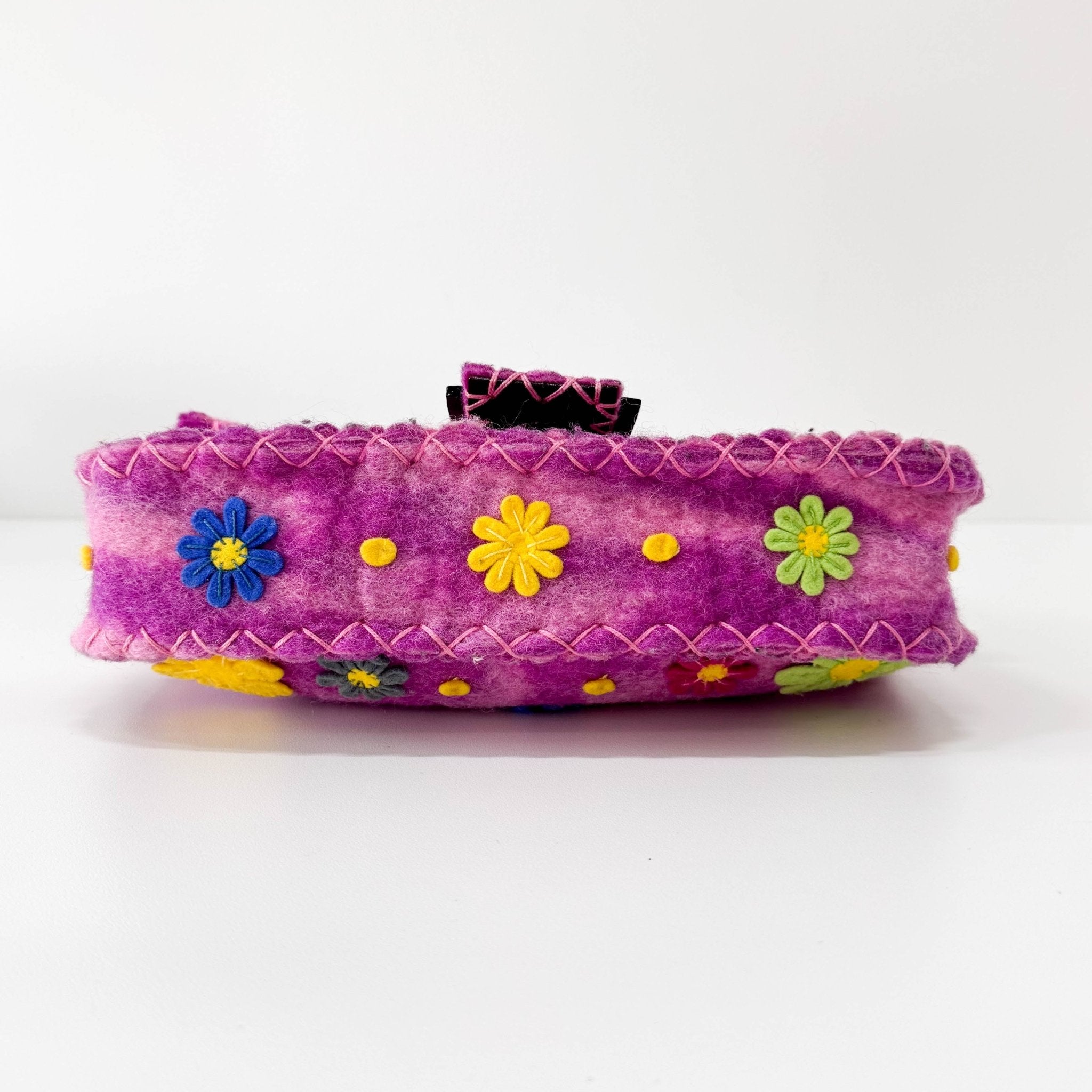 FENDI Baguette Embroidered Pink Wool, in , Sold by HIVE PRELOVED - Shoulder Bags, ,