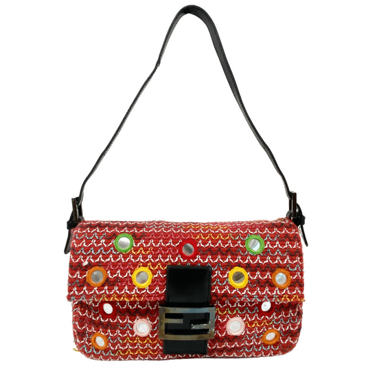 FENDI Baguette Embroidered Shoulder Bag, in , Sold by HIVE PRELOVED - Shoulder Bags, ,