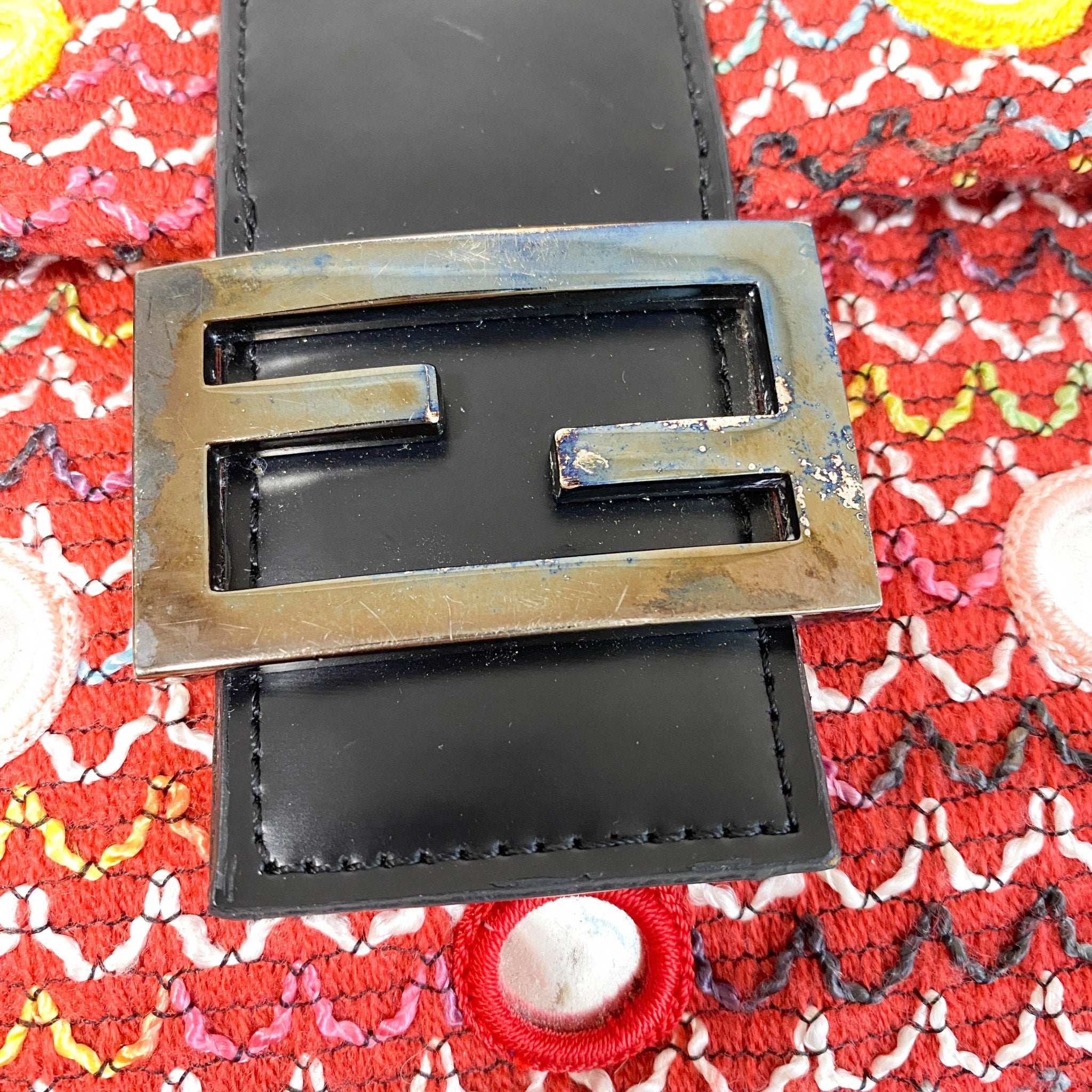 FENDI Baguette Embroidered Shoulder Bag, in , Sold by HIVE PRELOVED - Shoulder Bags, ,