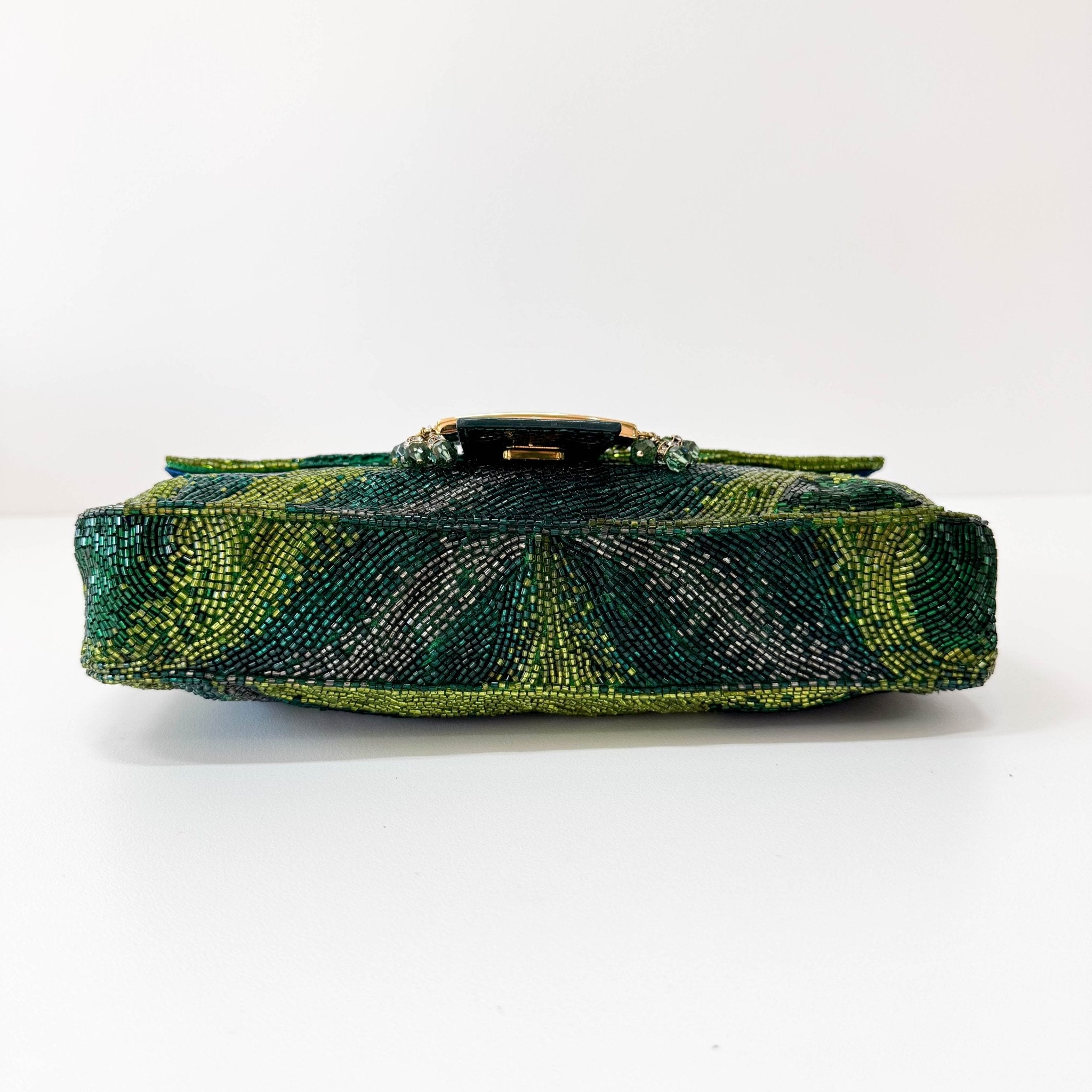 FENDI Baguette Emerald Green Beads & Crystals Shoulder Bag, in , Sold by HIVE PRELOVED - Shoulder Bags, ,