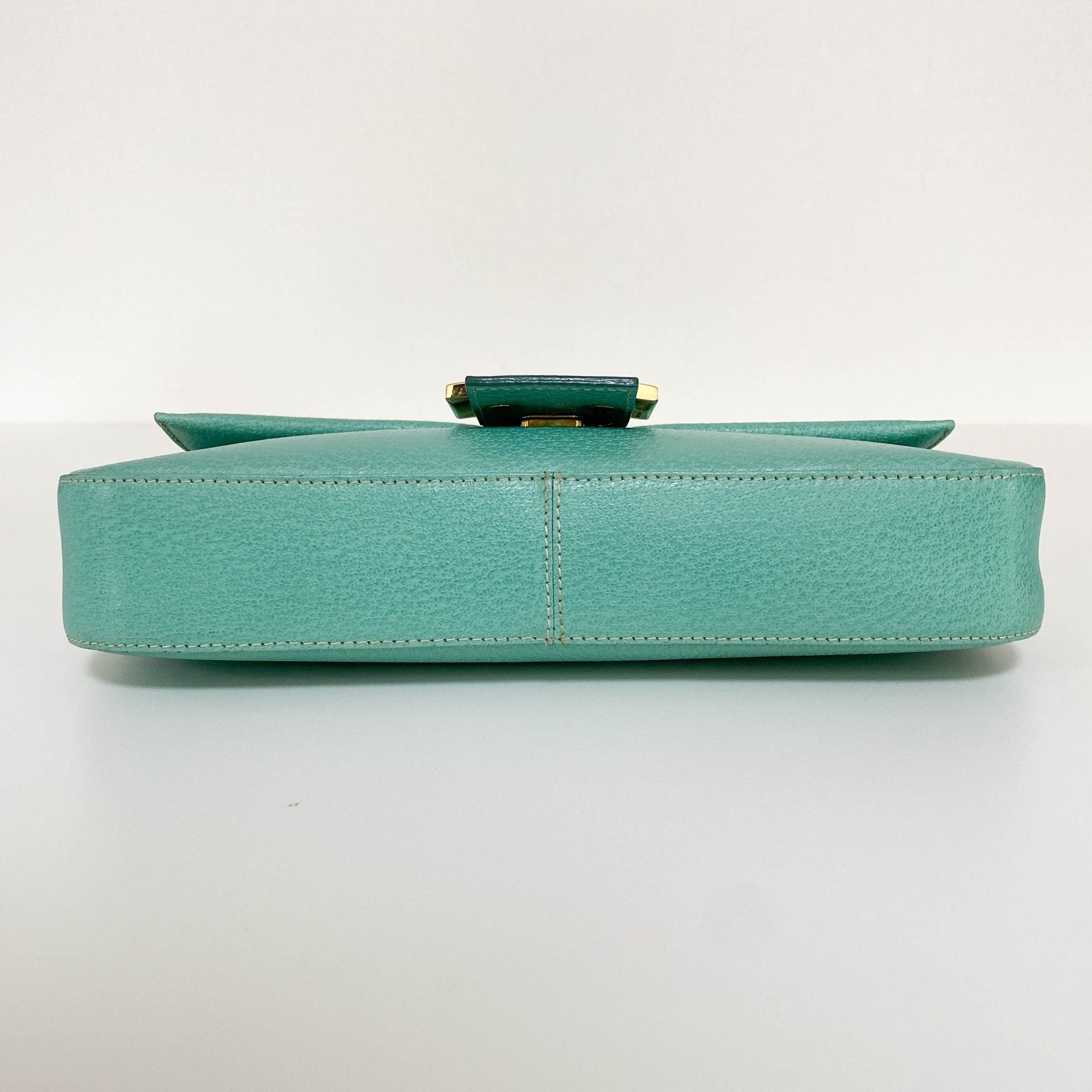 FENDI Baguette Emerald Green Leather Marble Hardware Shoulder Bag, in , Sold by HIVE PRELOVED - Shoulder Bags, ,