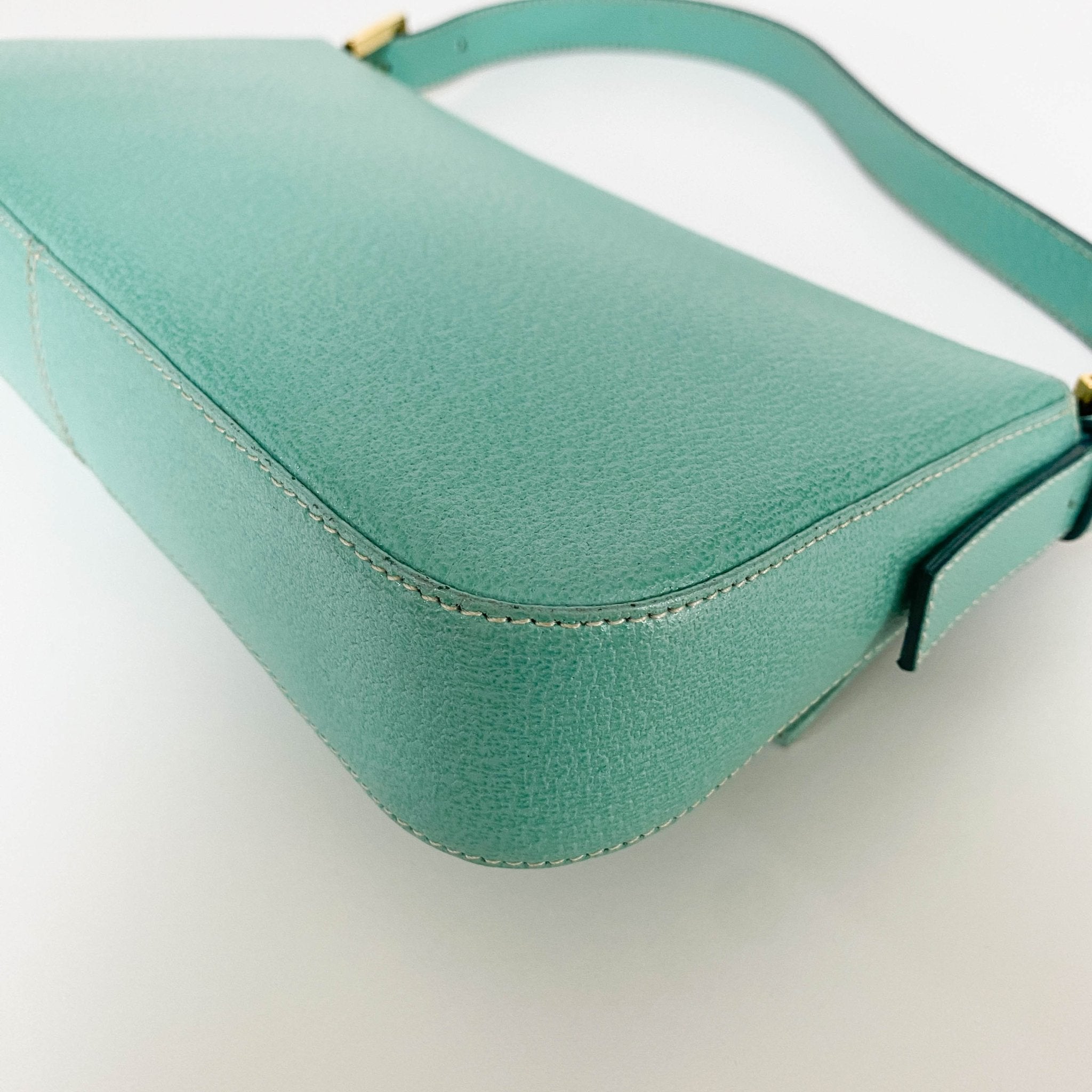 FENDI Baguette Emerald Green Leather Marble Hardware Shoulder Bag, in , Sold by HIVE PRELOVED - Shoulder Bags, ,