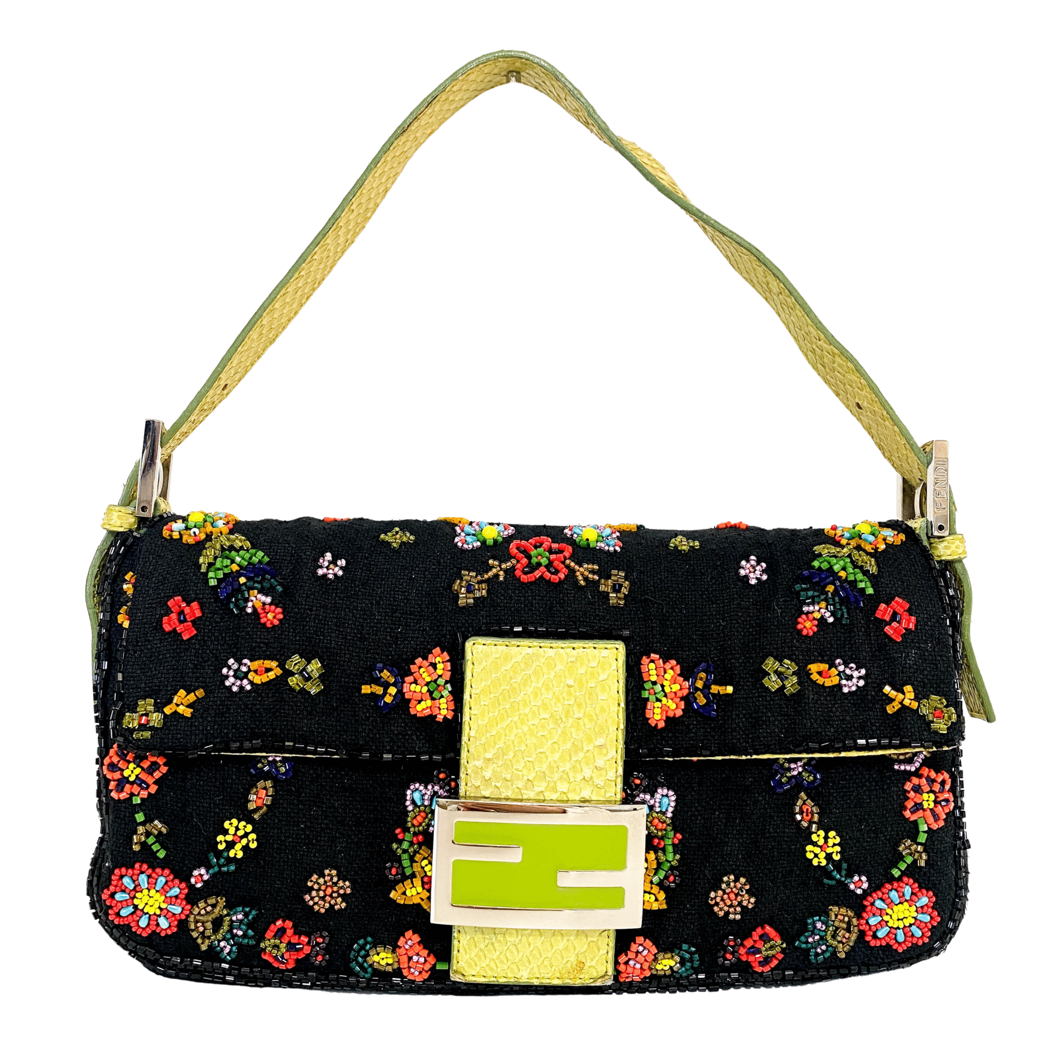FENDI Baguette Floral Beaded Shoulder Bag, in , Sold by HIVE PRELOVED - Shoulder Bags, ,