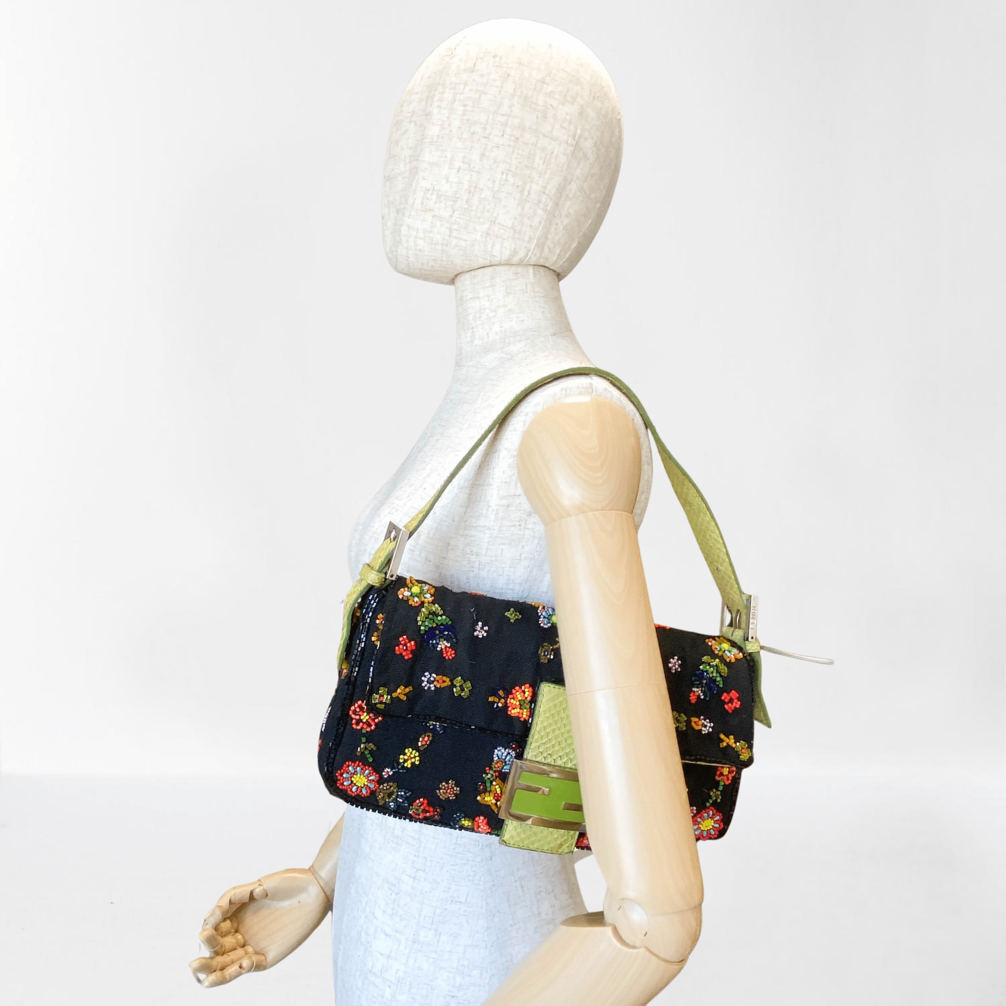 FENDI Baguette Floral Beaded Shoulder Bag, in , Sold by HIVE PRELOVED - Shoulder Bags, ,