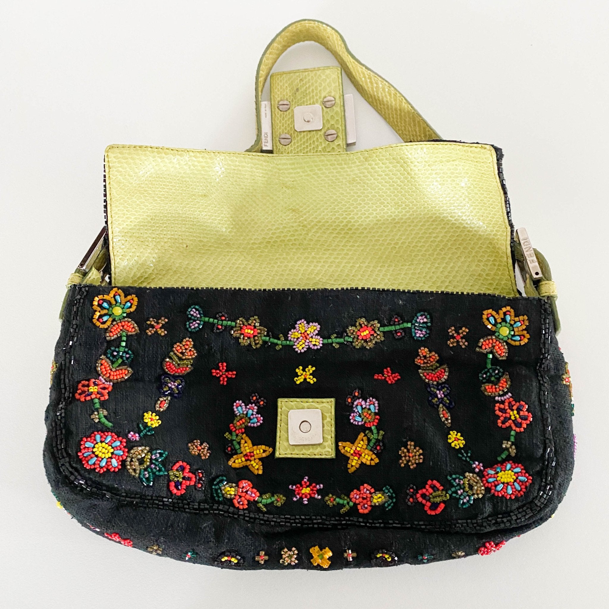 FENDI Baguette Floral Beaded Shoulder Bag, in , Sold by HIVE PRELOVED - Shoulder Bags, ,