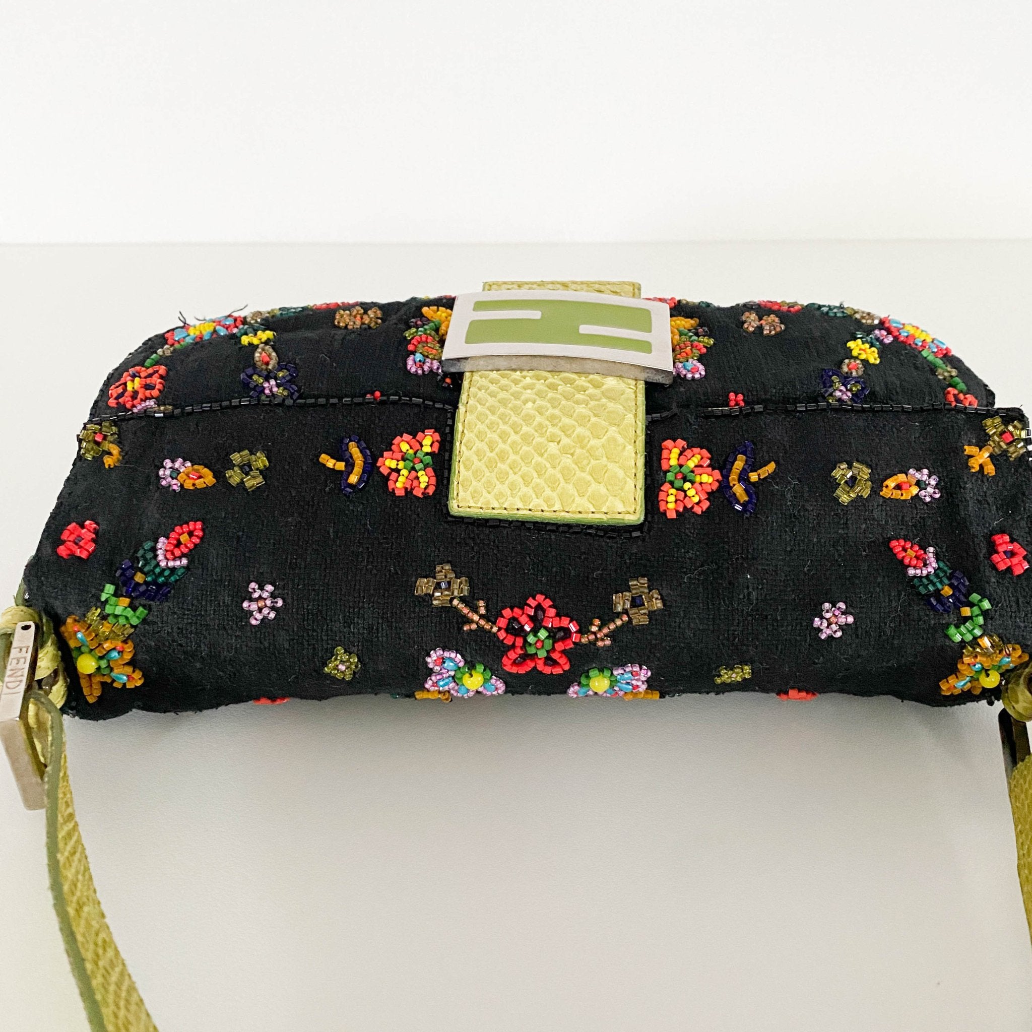 FENDI Baguette Floral Beaded Shoulder Bag, in , Sold by HIVE PRELOVED - Shoulder Bags, ,