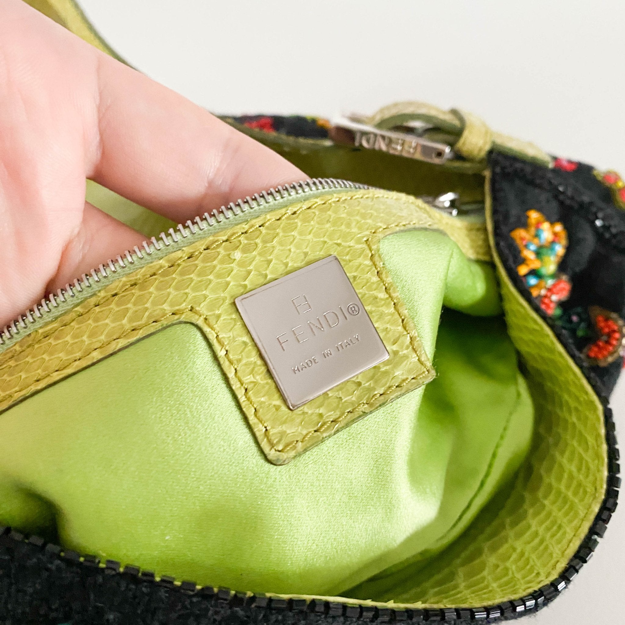 FENDI Baguette Floral Beaded Shoulder Bag, in , Sold by HIVE PRELOVED - Shoulder Bags, ,