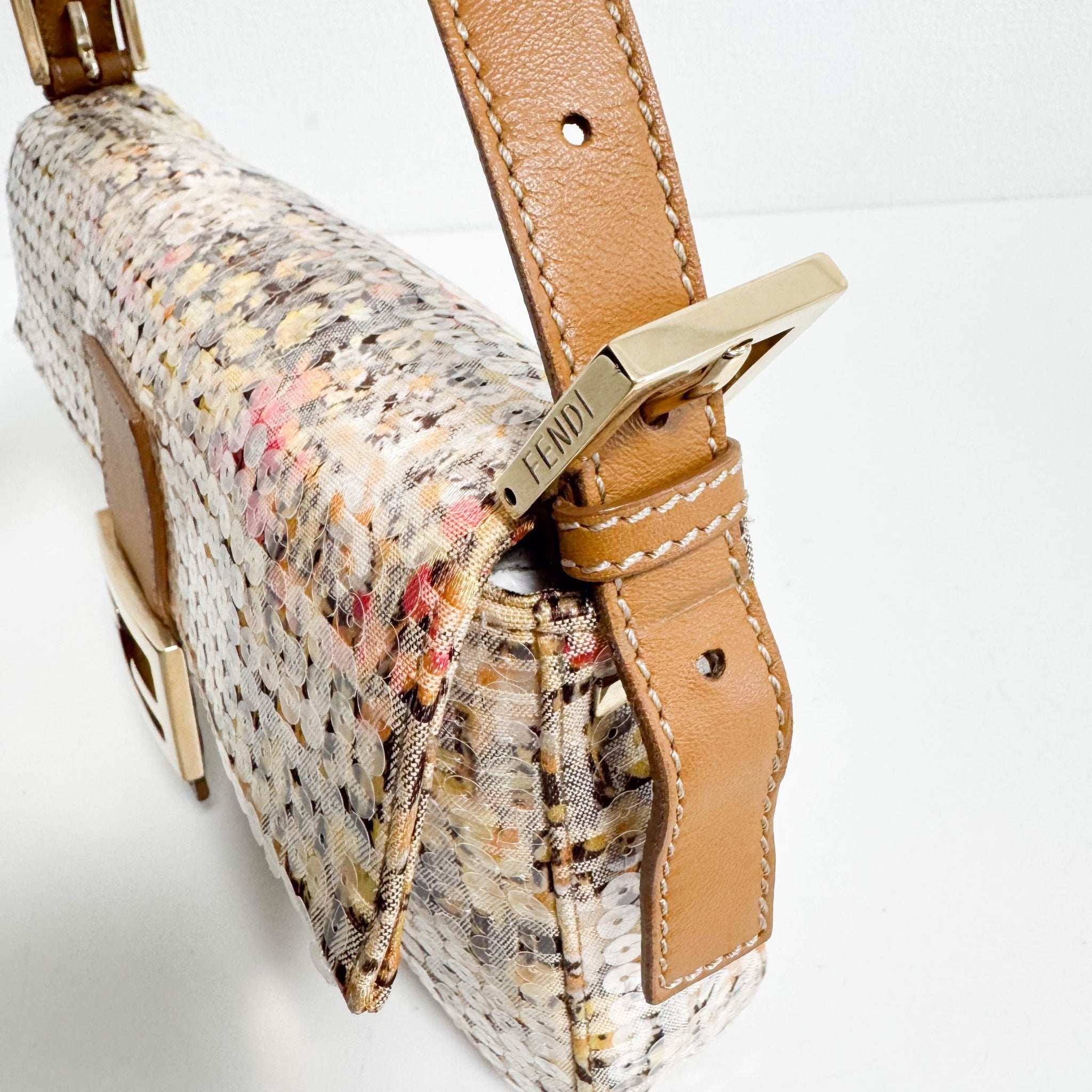 FENDI Baguette Floral Design Sequin Shoulder Bag, in , Sold by HIVE PRELOVED - Shoulder Bags, ,