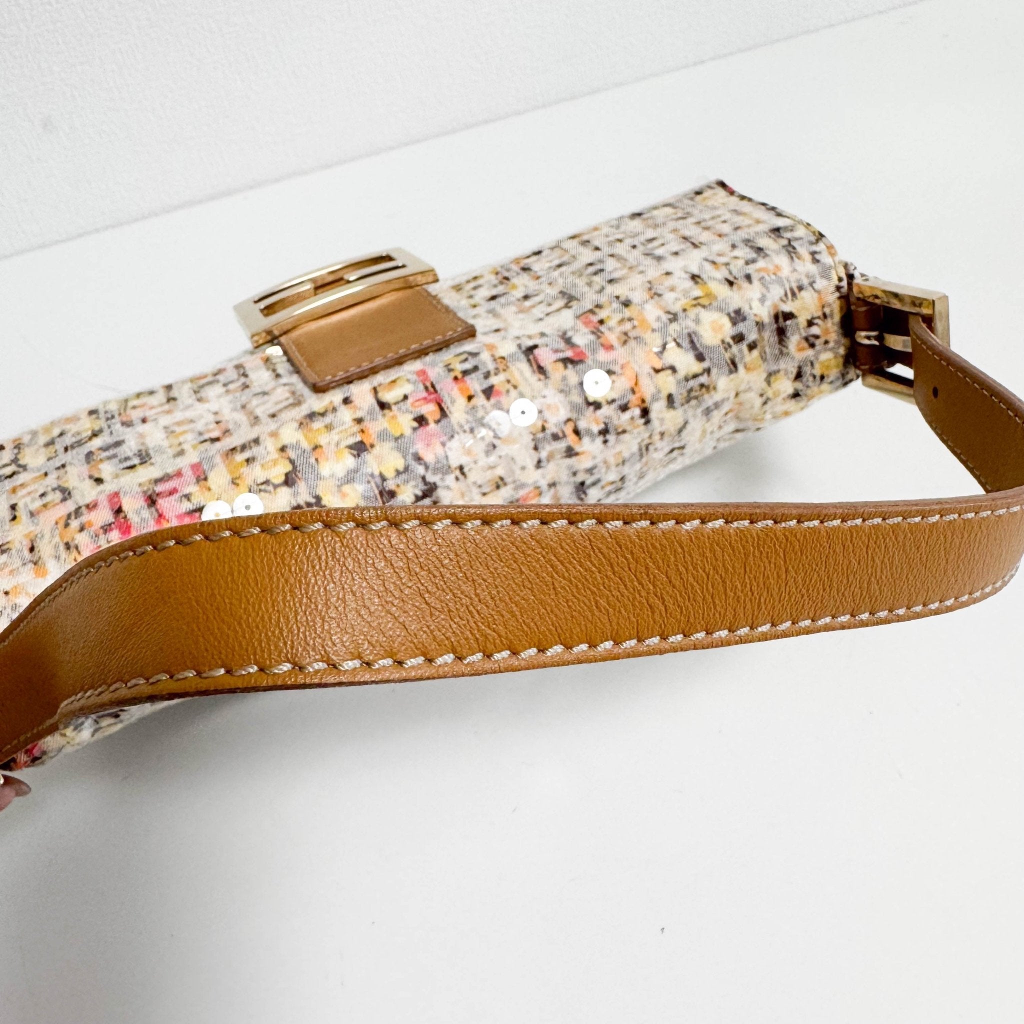 FENDI Baguette Floral Design Sequin Shoulder Bag, in , Sold by HIVE PRELOVED - Shoulder Bags, ,