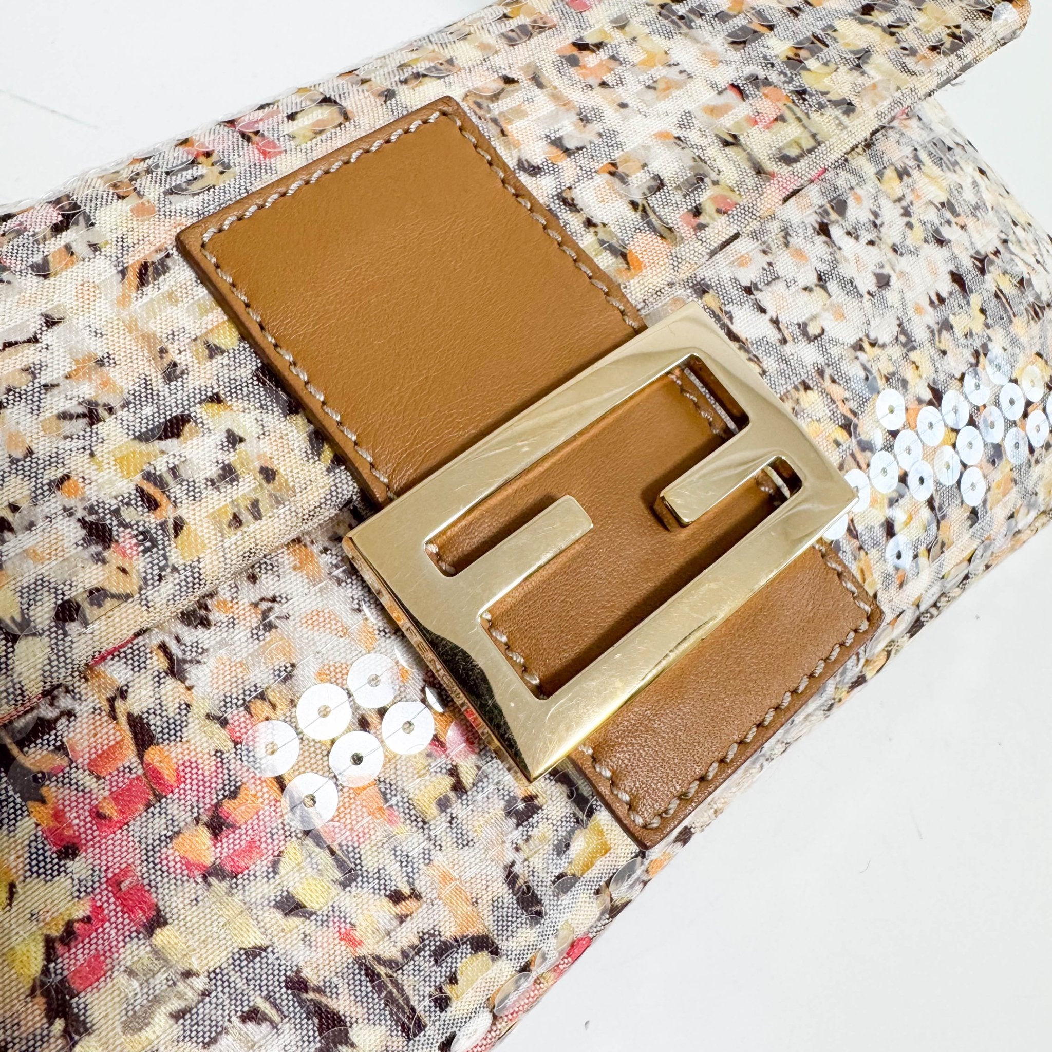 FENDI Baguette Floral Design Sequin Shoulder Bag, in , Sold by HIVE PRELOVED - Shoulder Bags, ,